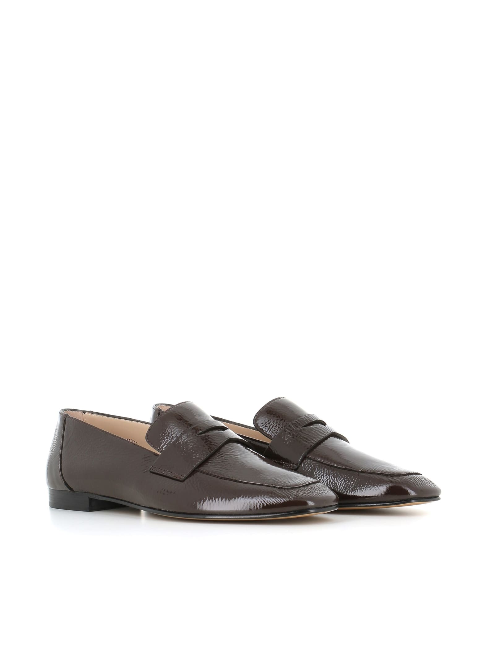 Shop Le Monde Beryl Loafer Placket In Chocolate