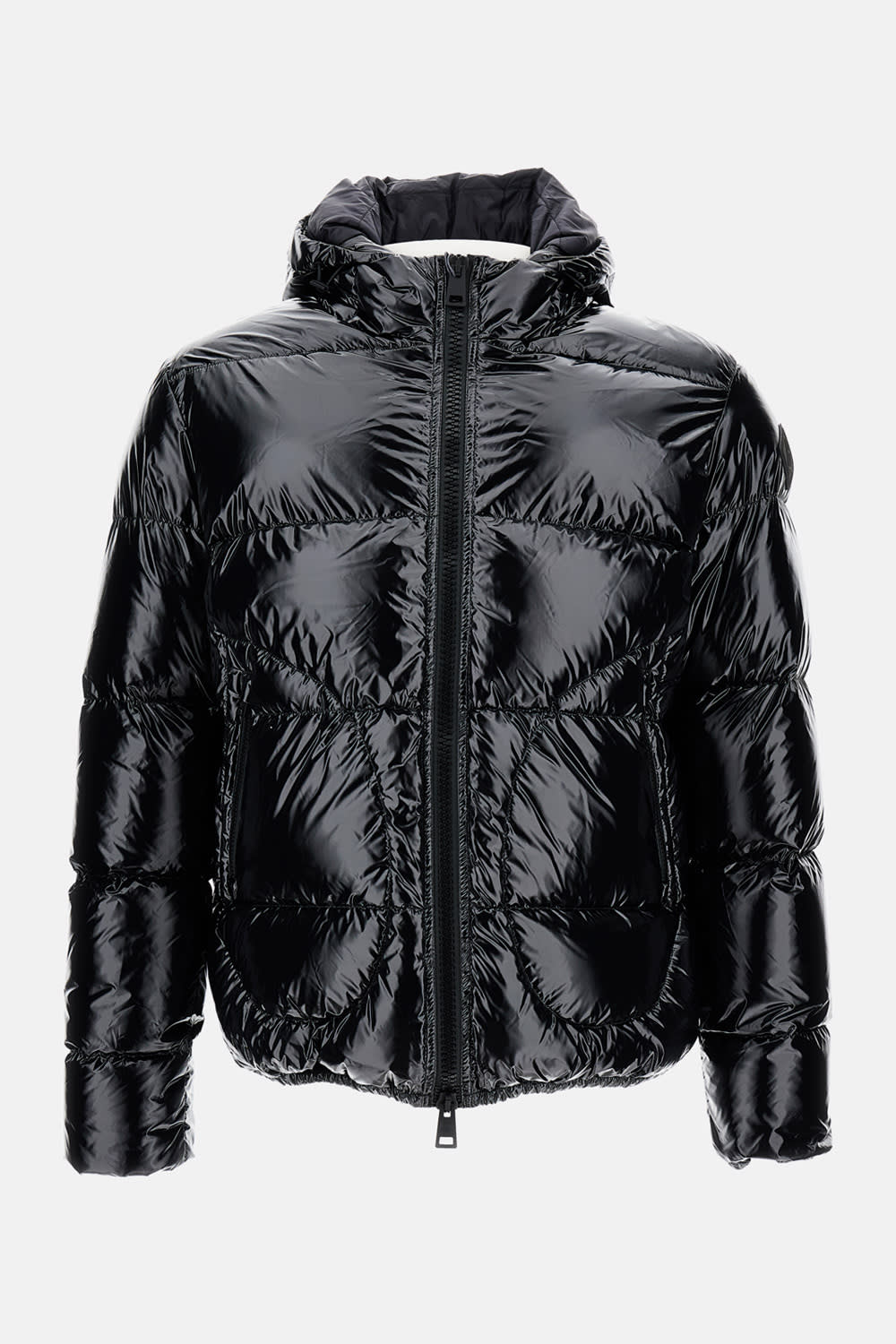 Herno Gloss Bomber Jacket In Black
