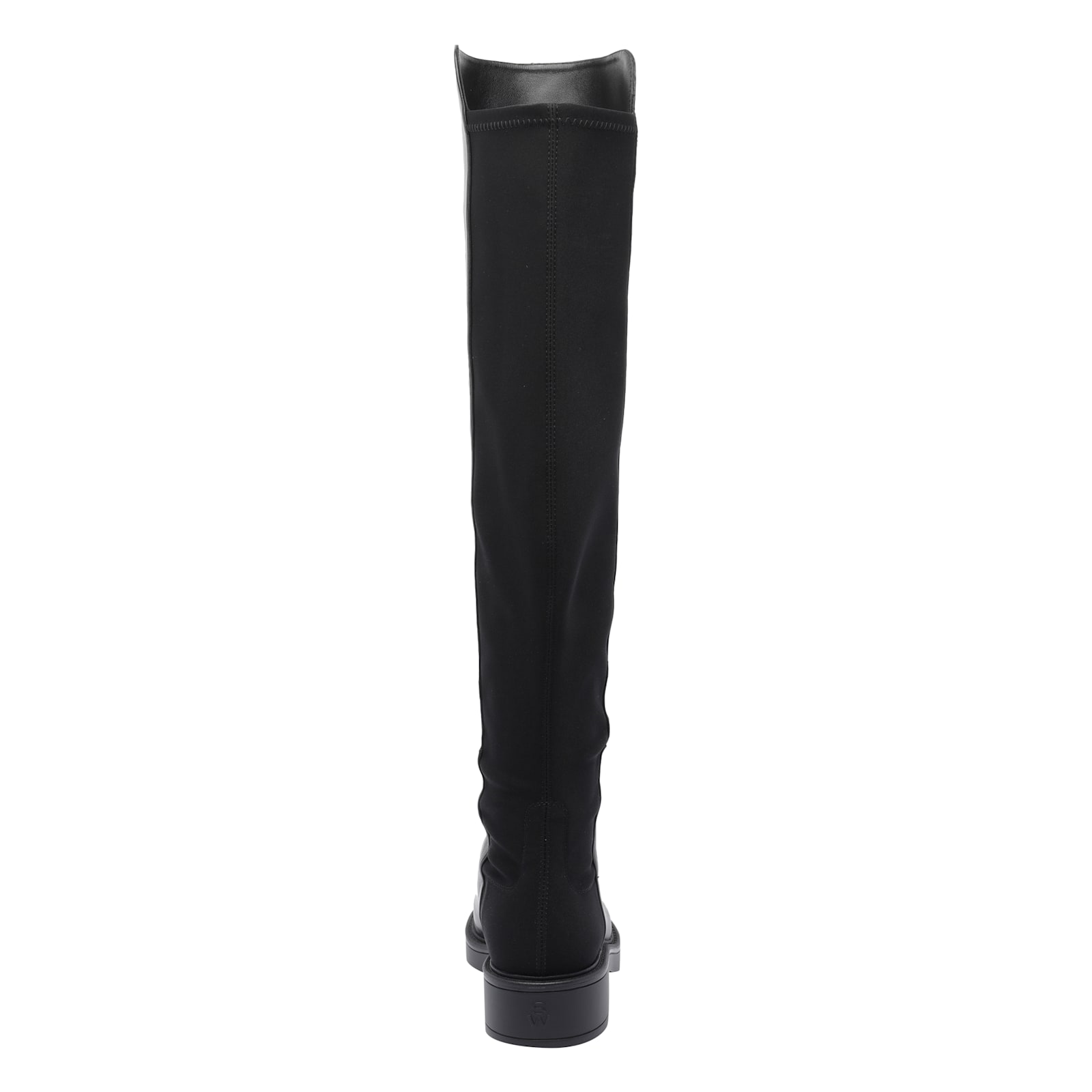 Stuart Weitzman Leather Over The Knee Boots With Pull-on Design In Black