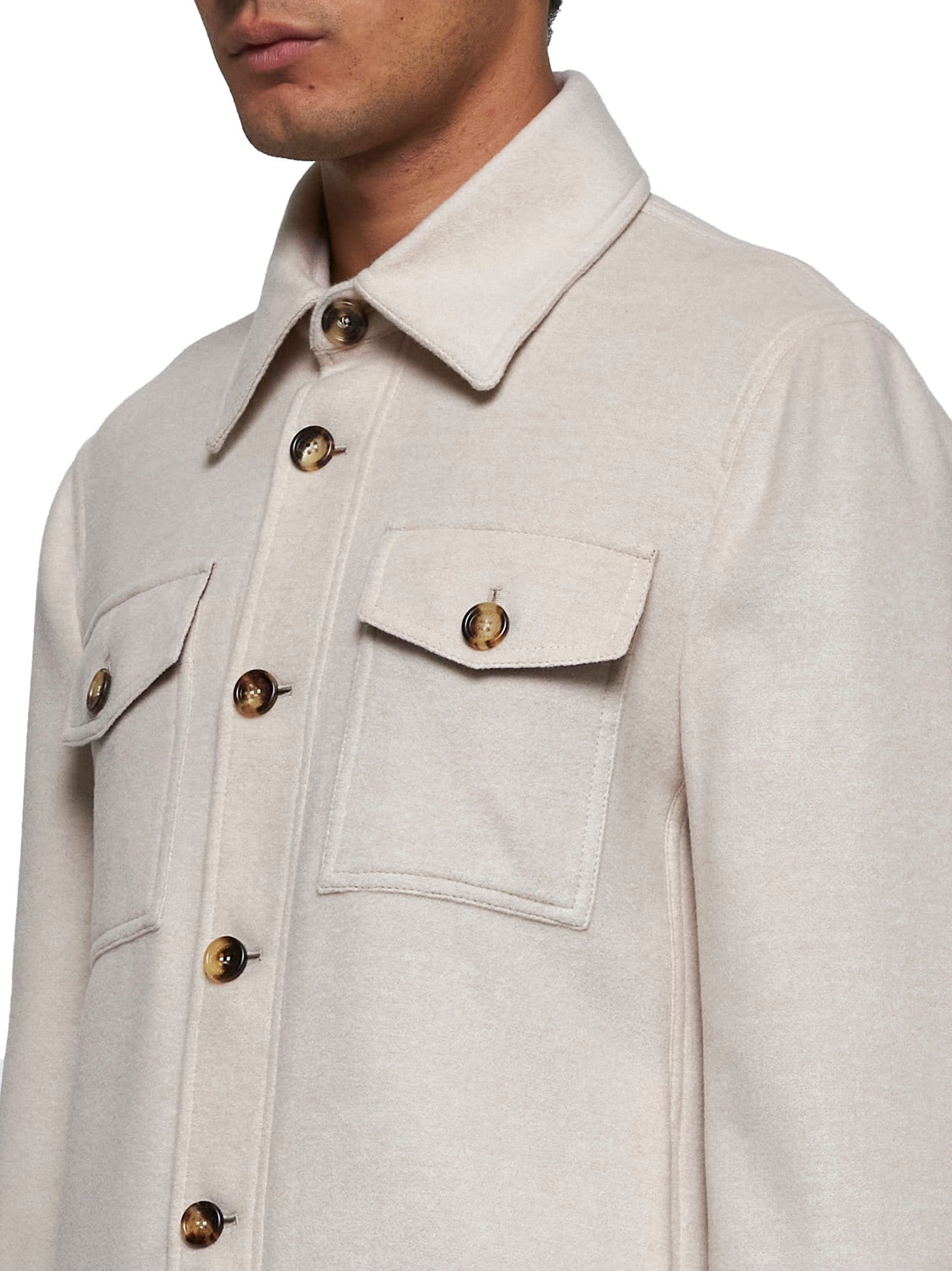 Shop Brunello Cucinelli Jacket In Sabbia+rubino