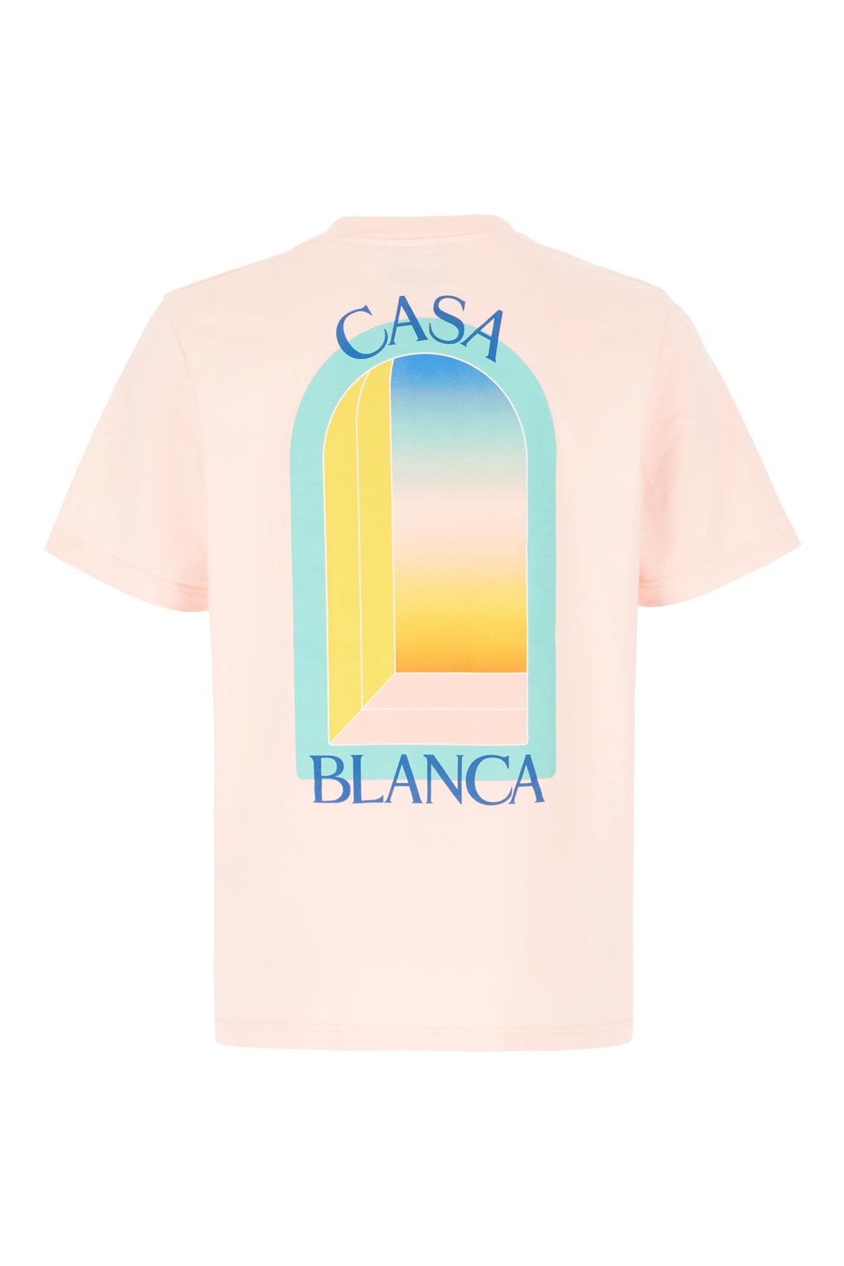 Shop Casablanca Pink Cotton T-shirt In Pale Pink