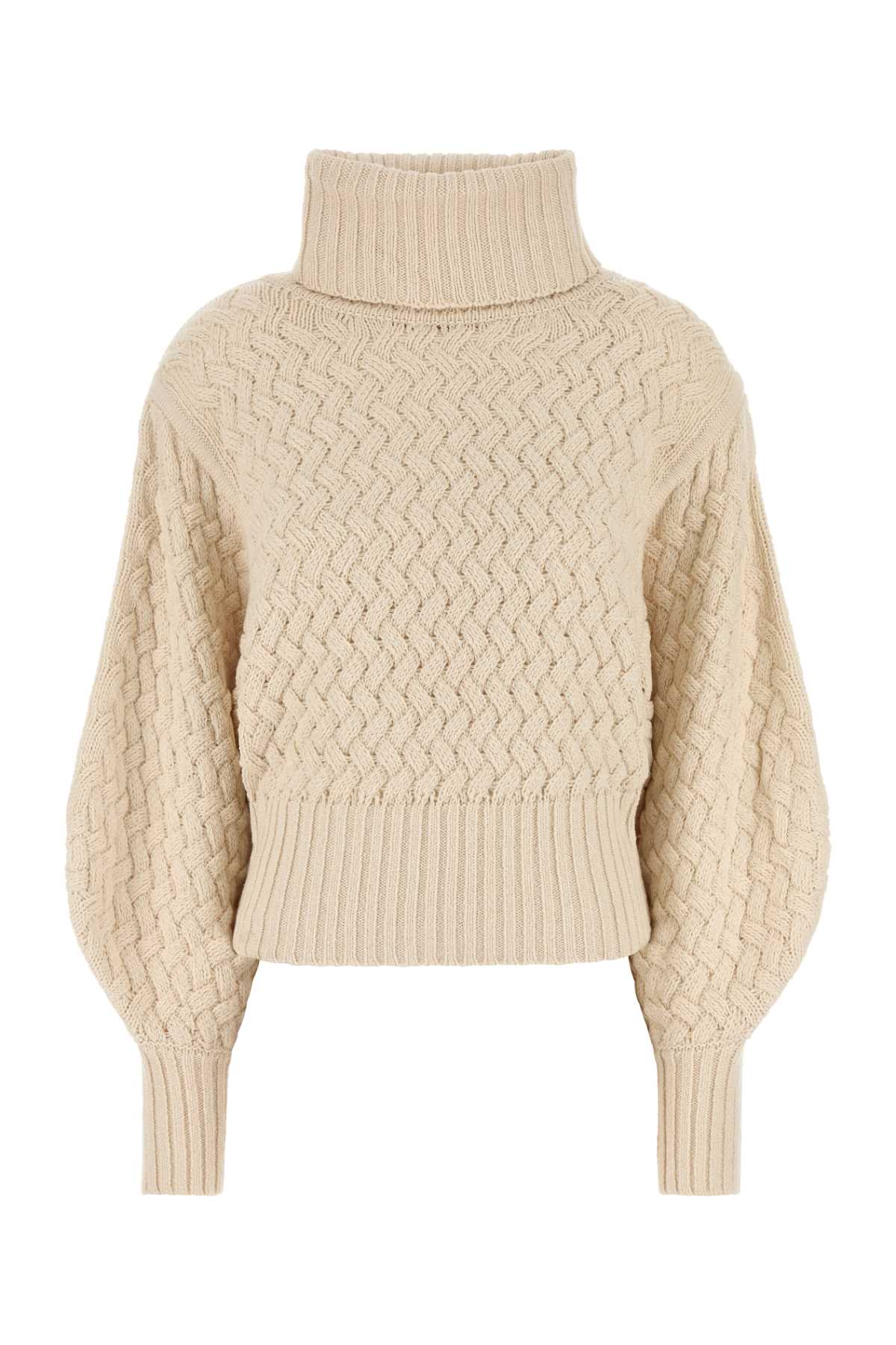 Shop Zimmermann Sand Wool Blend Illustration Sweater In Cream