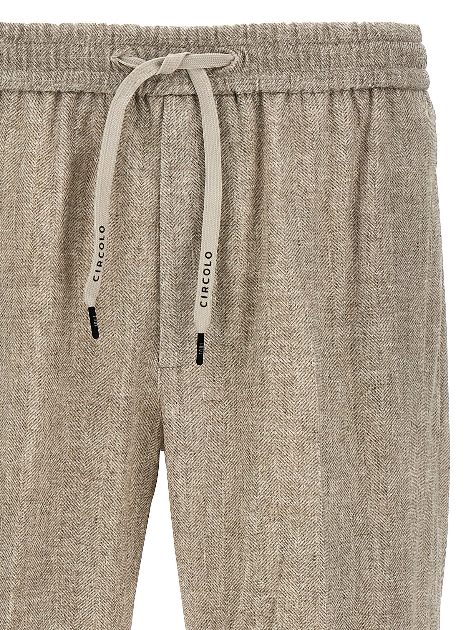 Shop Circolo 1901 Barbed Pants In Natural