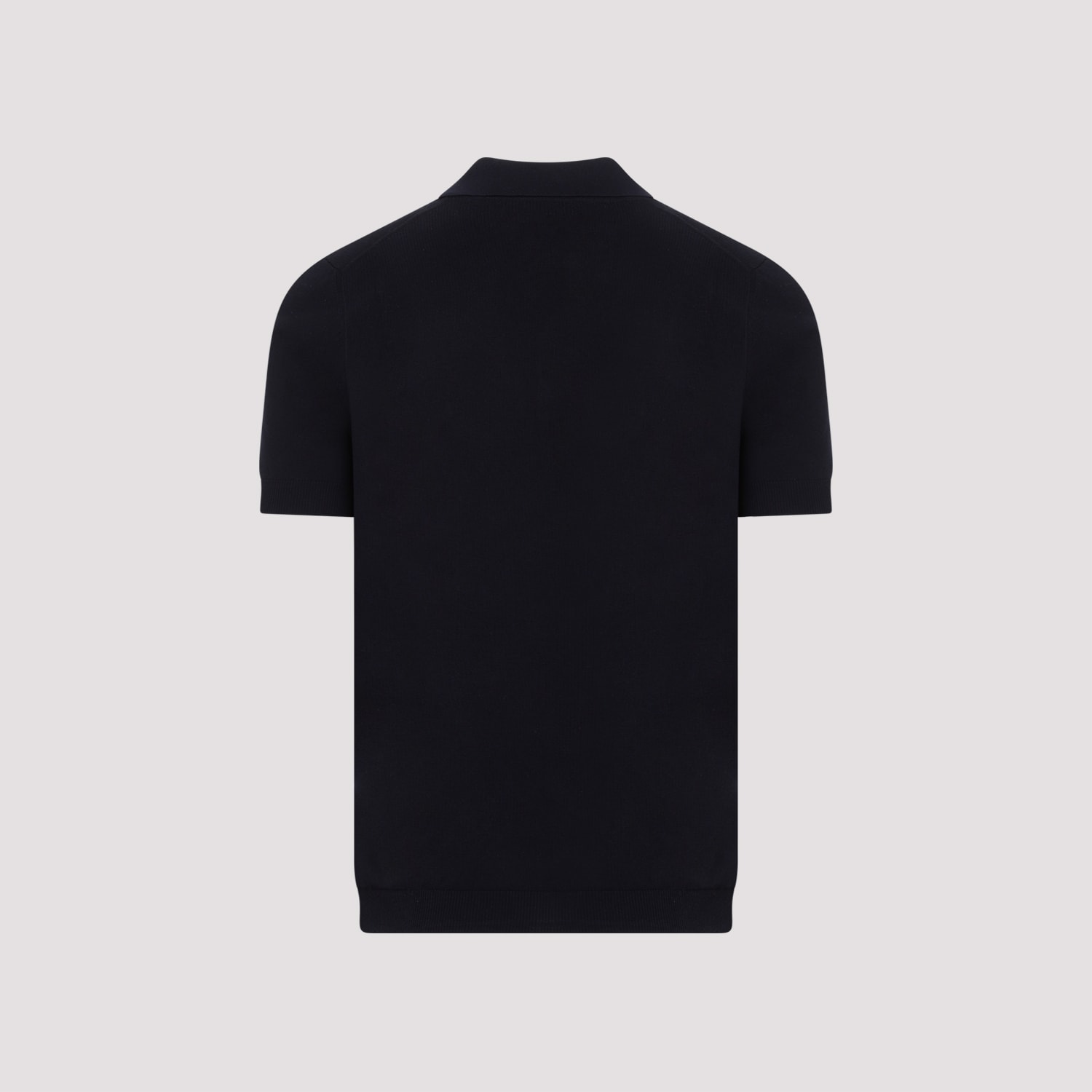 Shop Dunhill Textured Cotton Polo In Ink