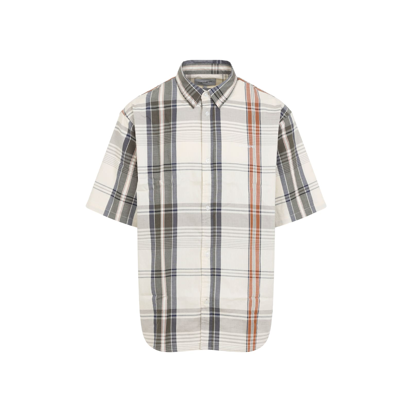 Carhartt Roslin Flannel Check Short-sleeved Shirt In Natural Wax