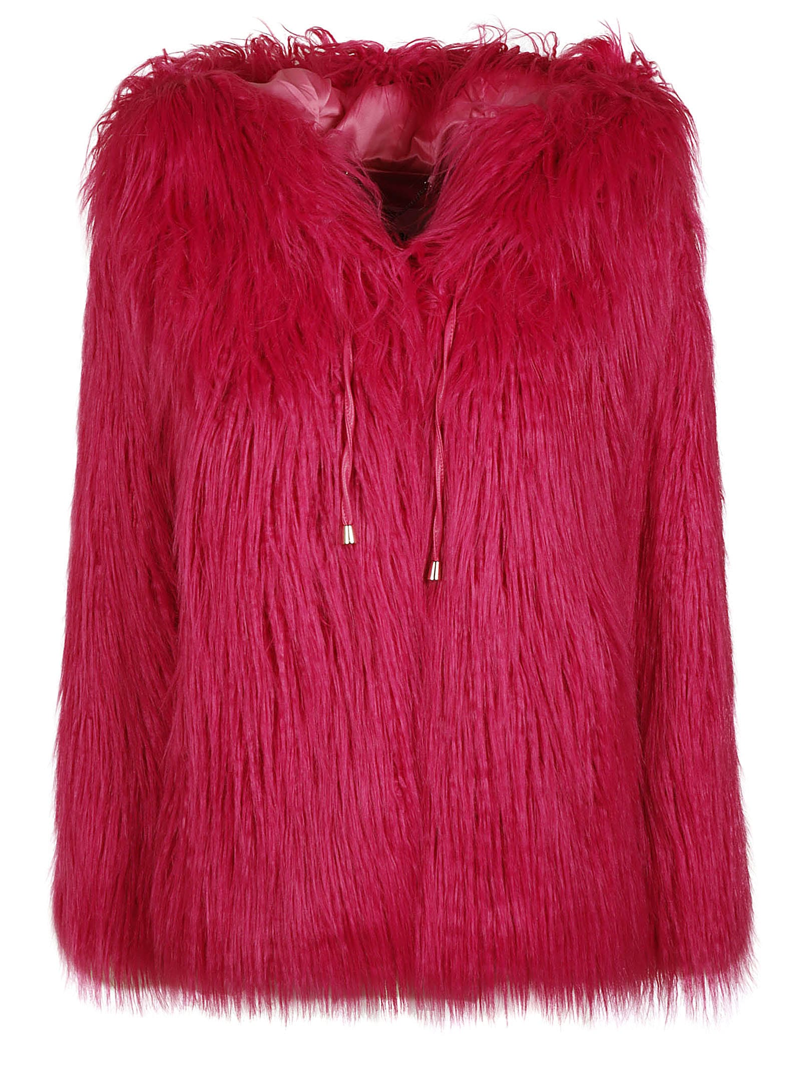 All-over Fur Hooded Jacket Blugirl