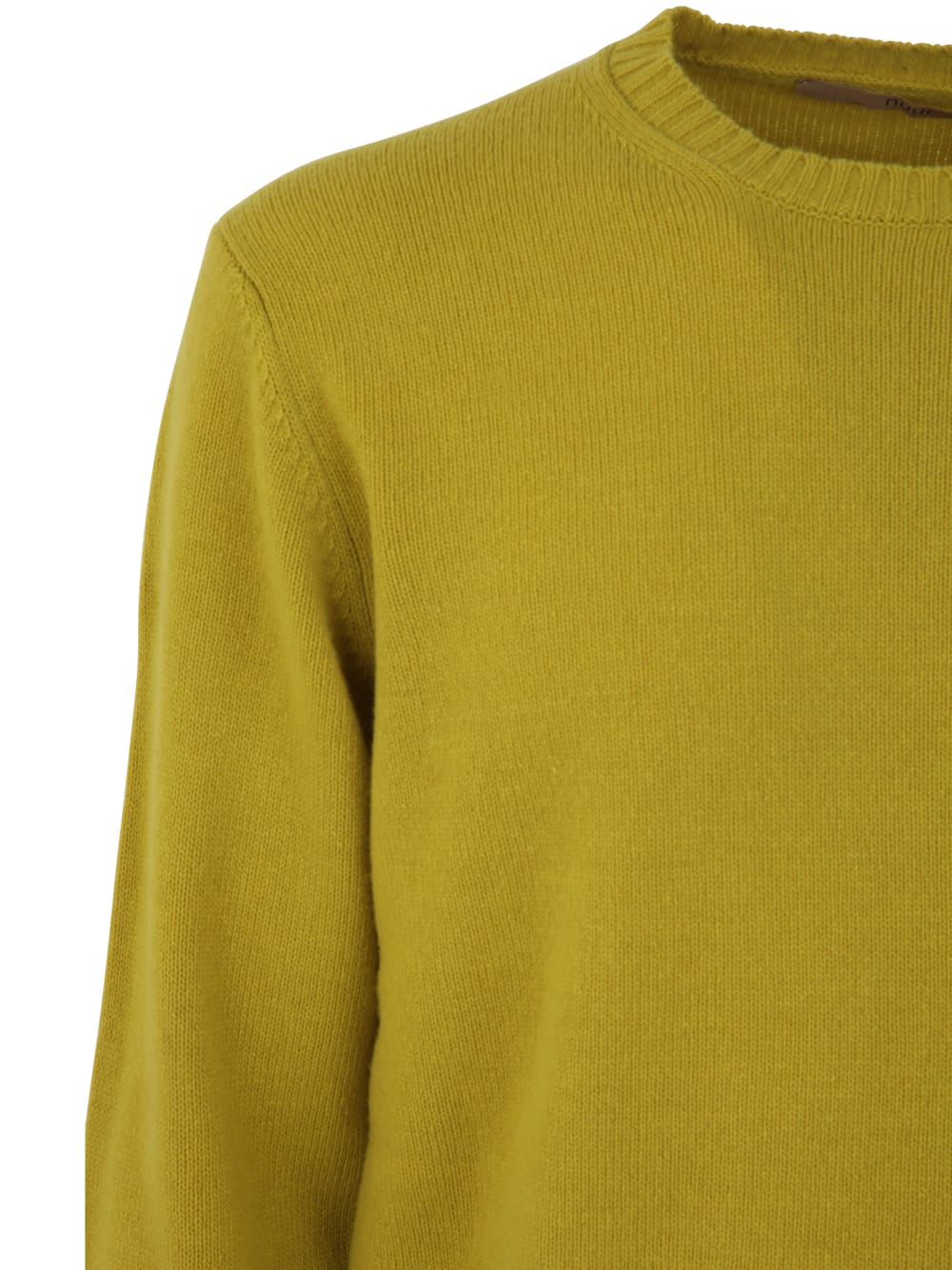 Shop Nuur Long Sleeves Crew Neck Sweater In Mustard