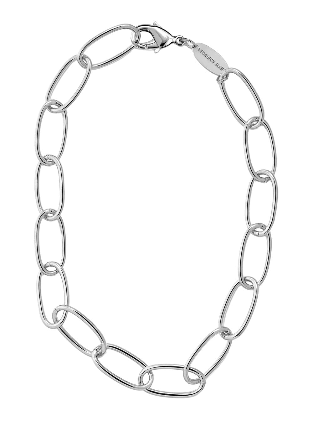 Federica Tosi Chain Necklace In Silver Brass Woman In Metallic