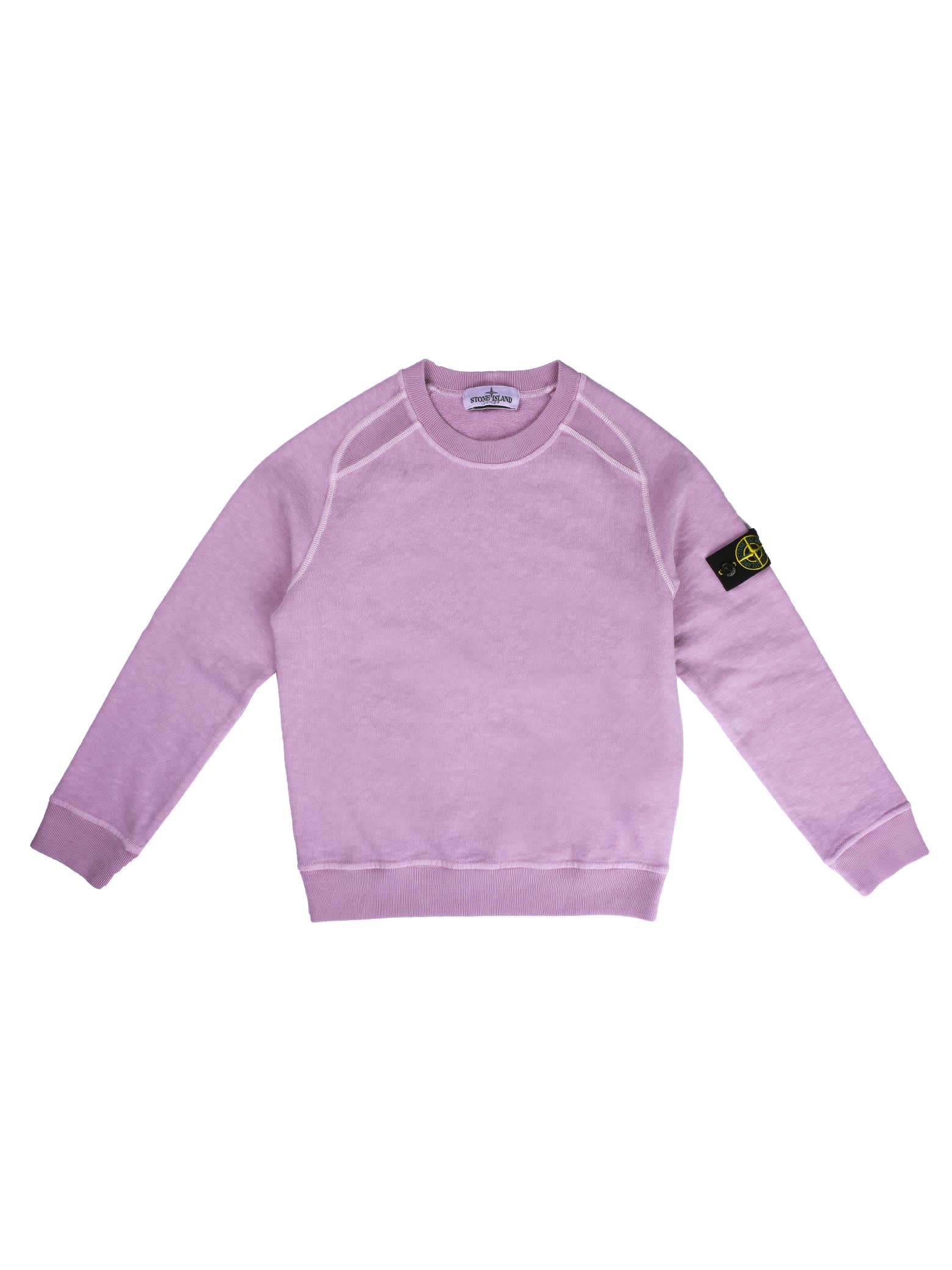Stone Island Pink Crew Neck Sweatshirt