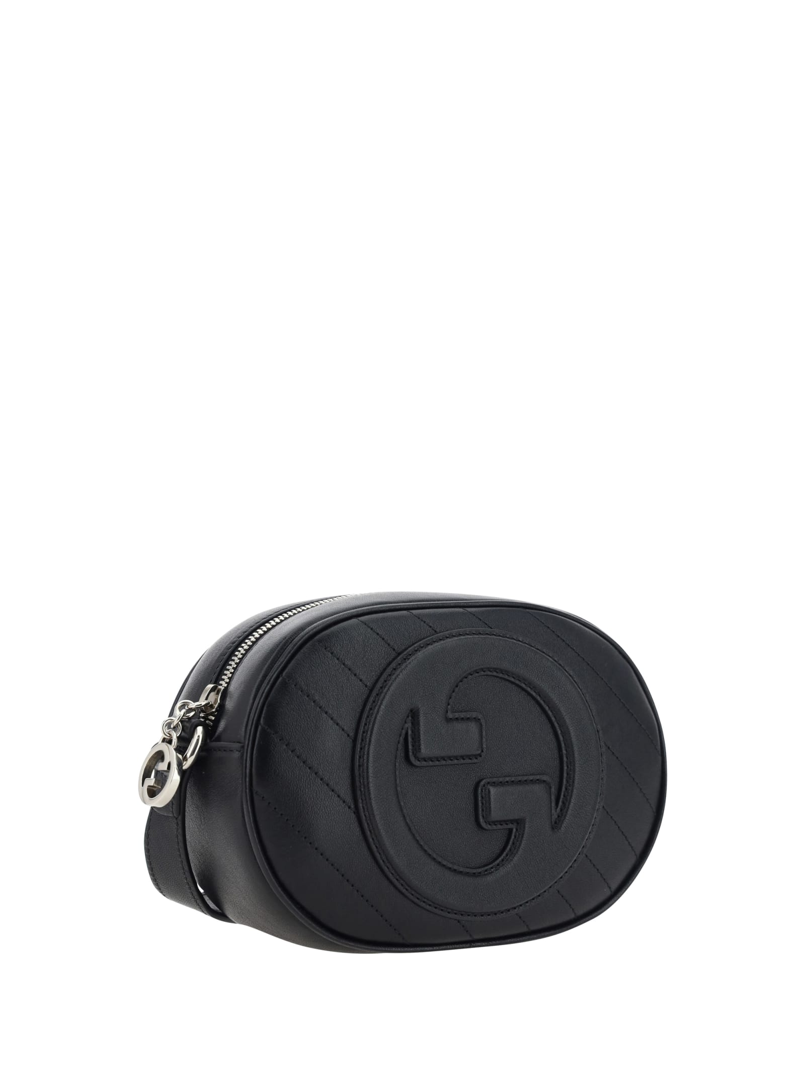 Black Blondie chain-strap leather cross-body bag