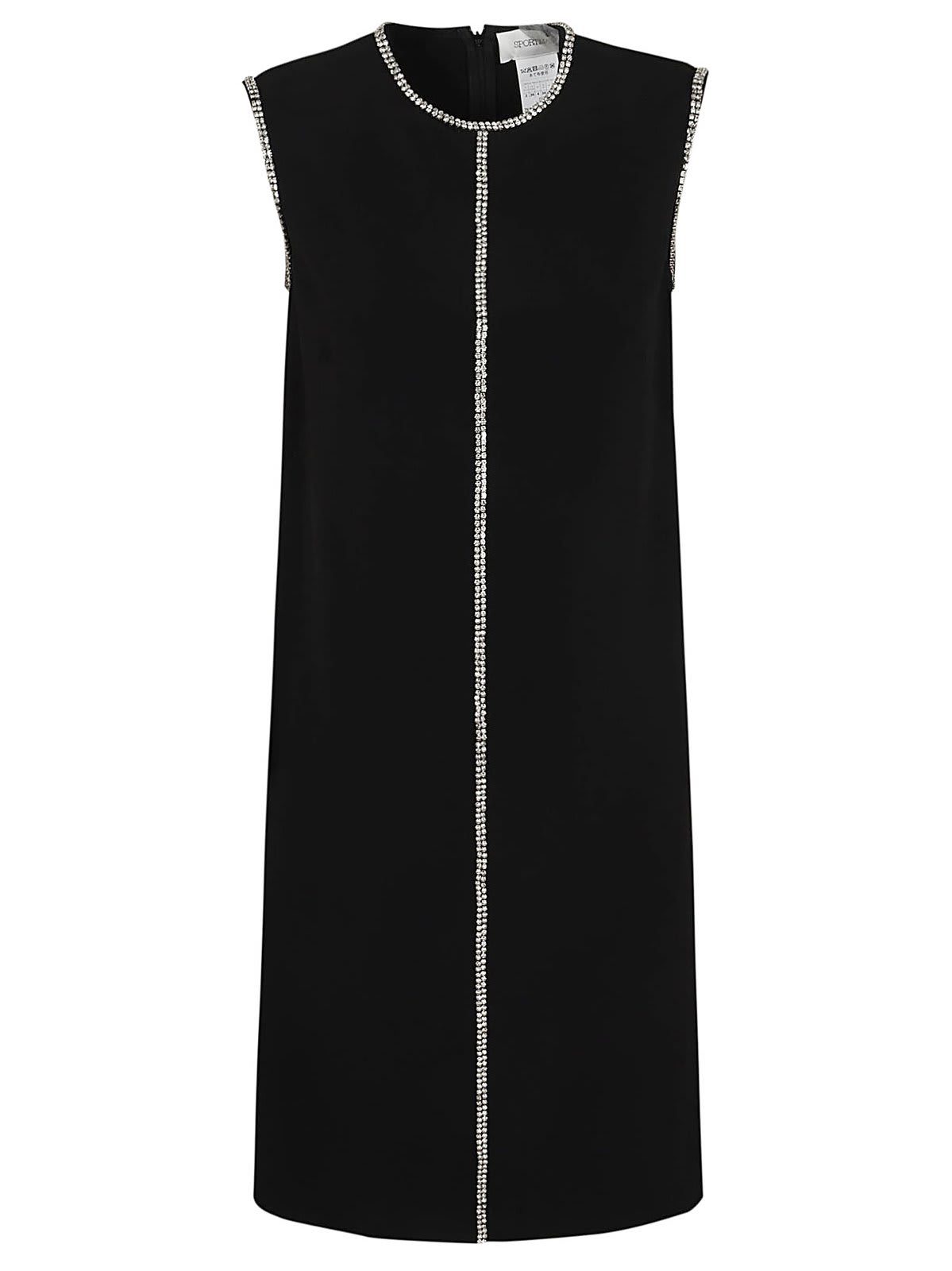 SPORTMAX EMBELLISHED CREWNECK DRESS 