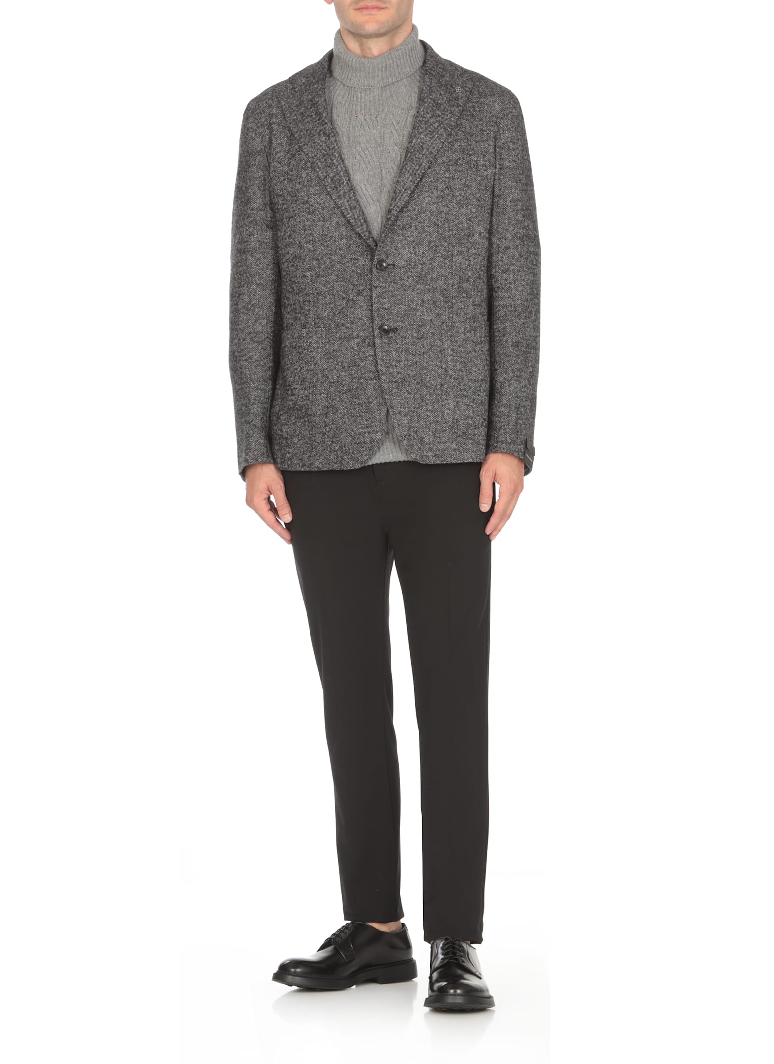 Shop Tagliatore Virgin Wool Jacket In Black