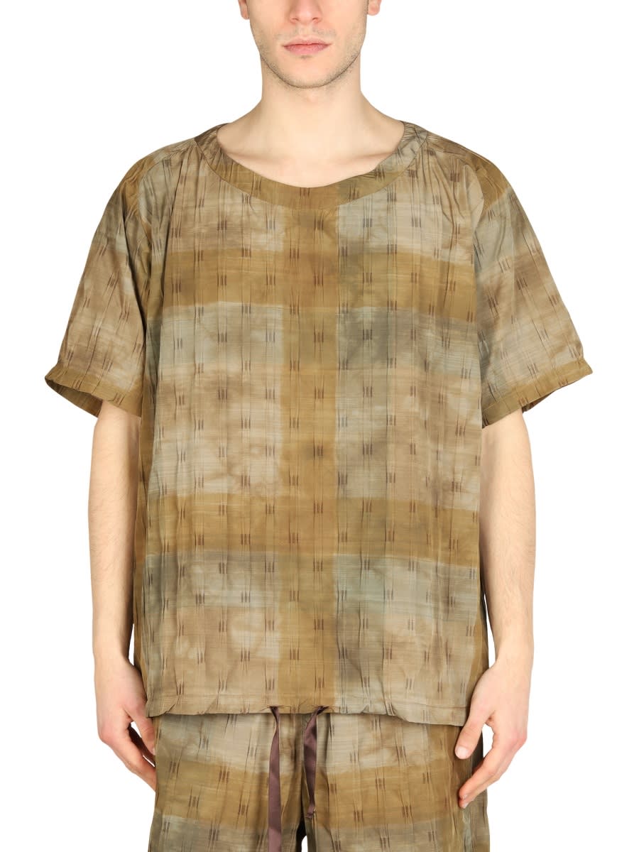 Shop Needles Boxy Fit T-shirt In Brown