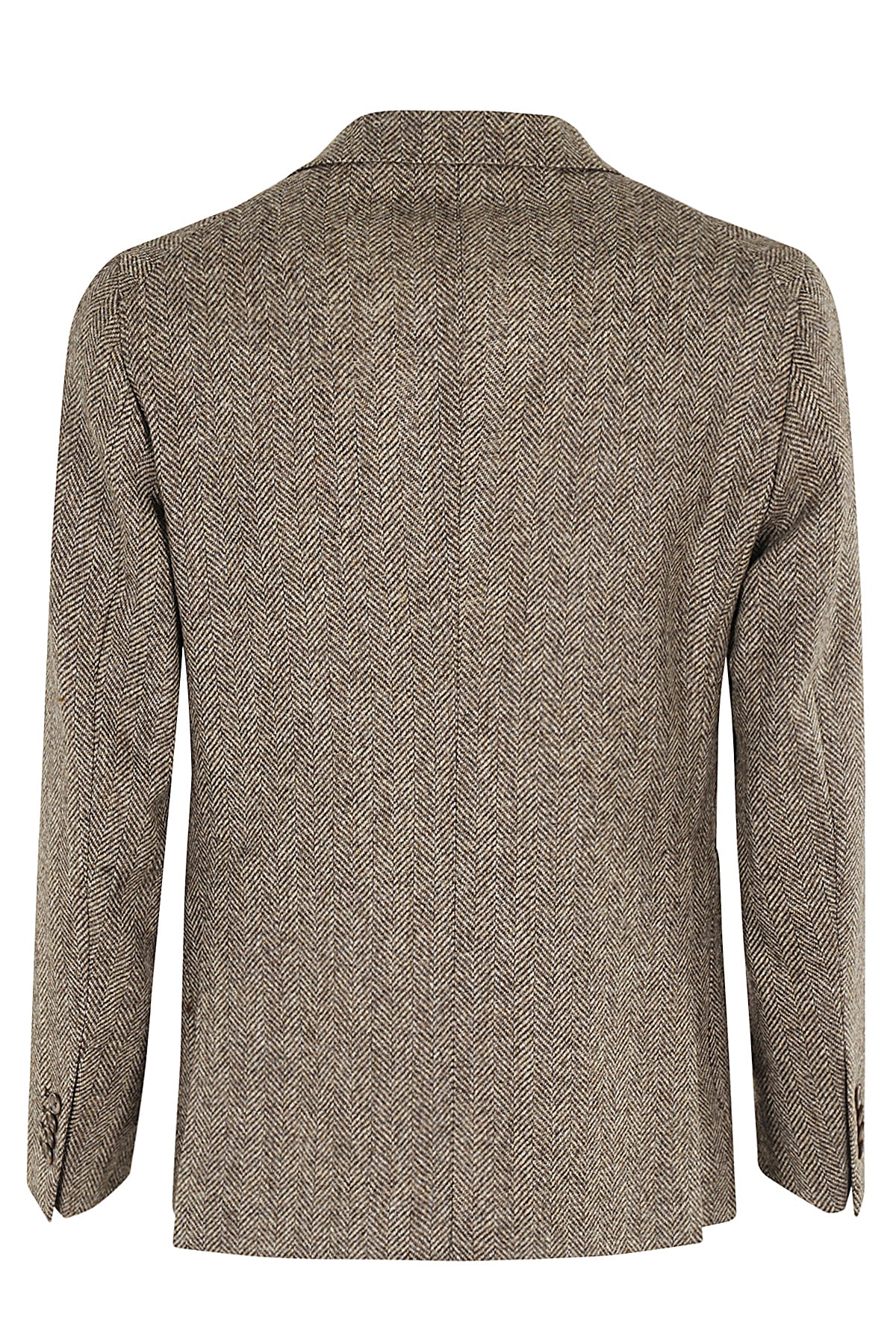 Shop Tagliatore Montecarlo Lana Spinata Tweed In Moro