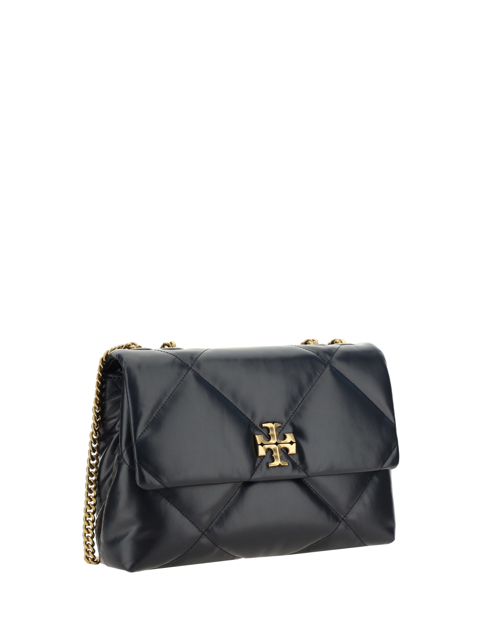 Tory Burch Shoulder Convertible Kira Shoulder Bag With Diamante Trapuntatura In Black