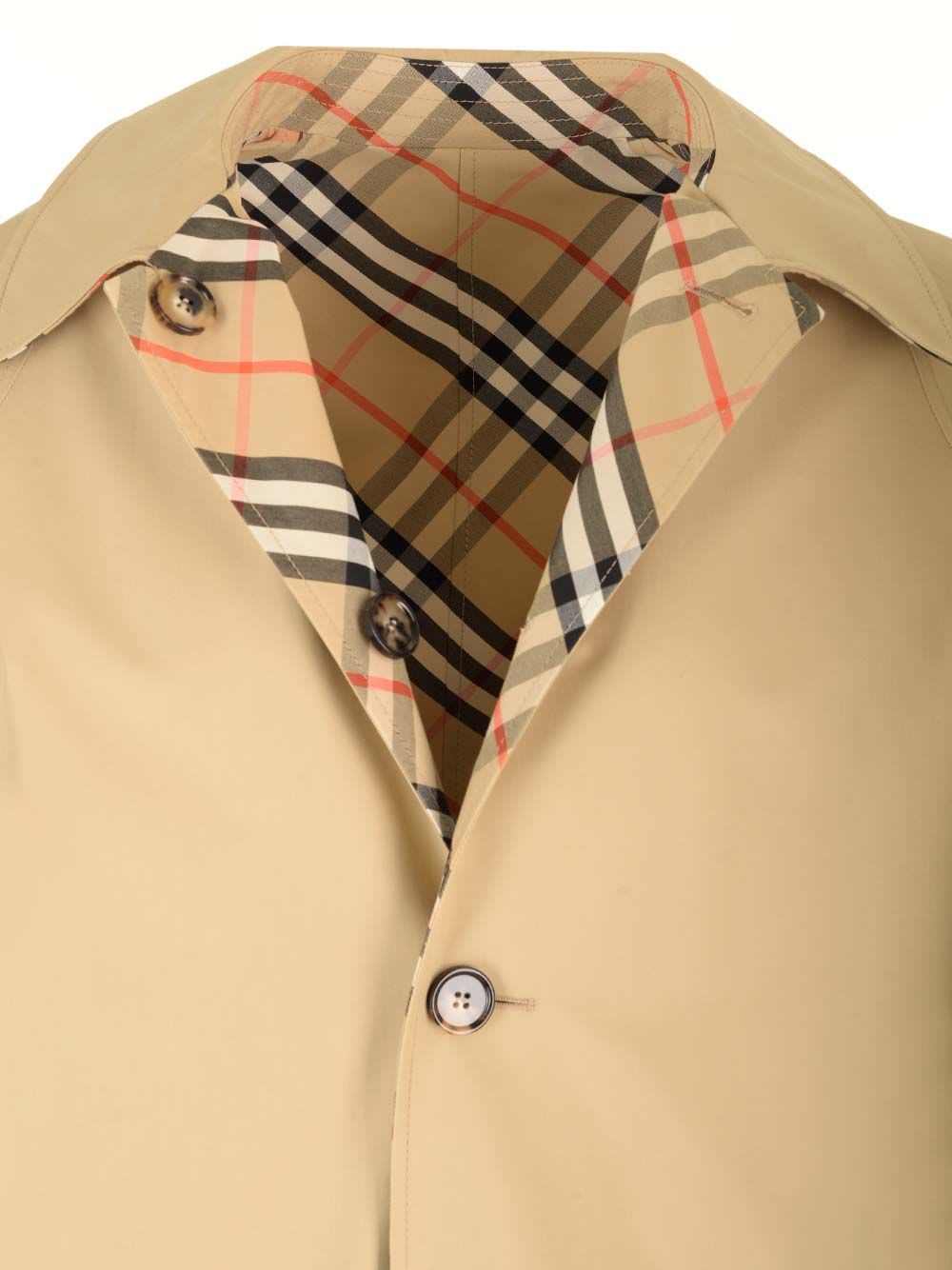 Shop Burberry Medium Car Coat In Beige