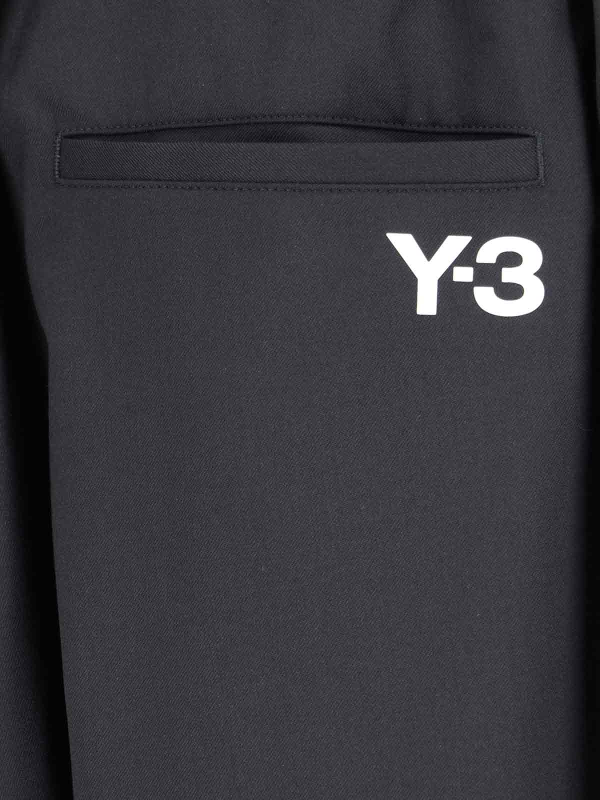 Shop Y-3 Wide Belted Pants In Black