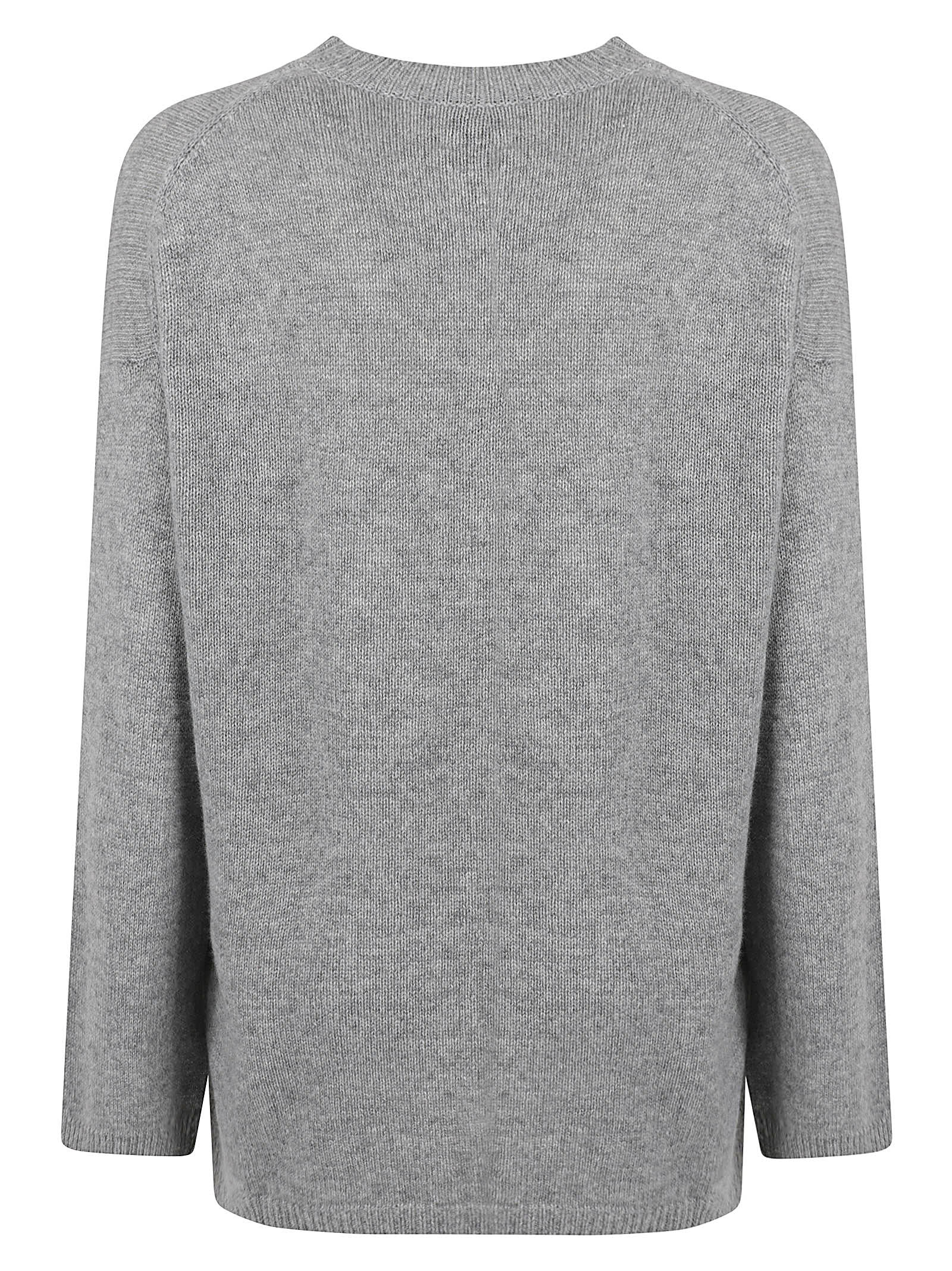 Shop Allude Round Neck Jumper In Heater Mel