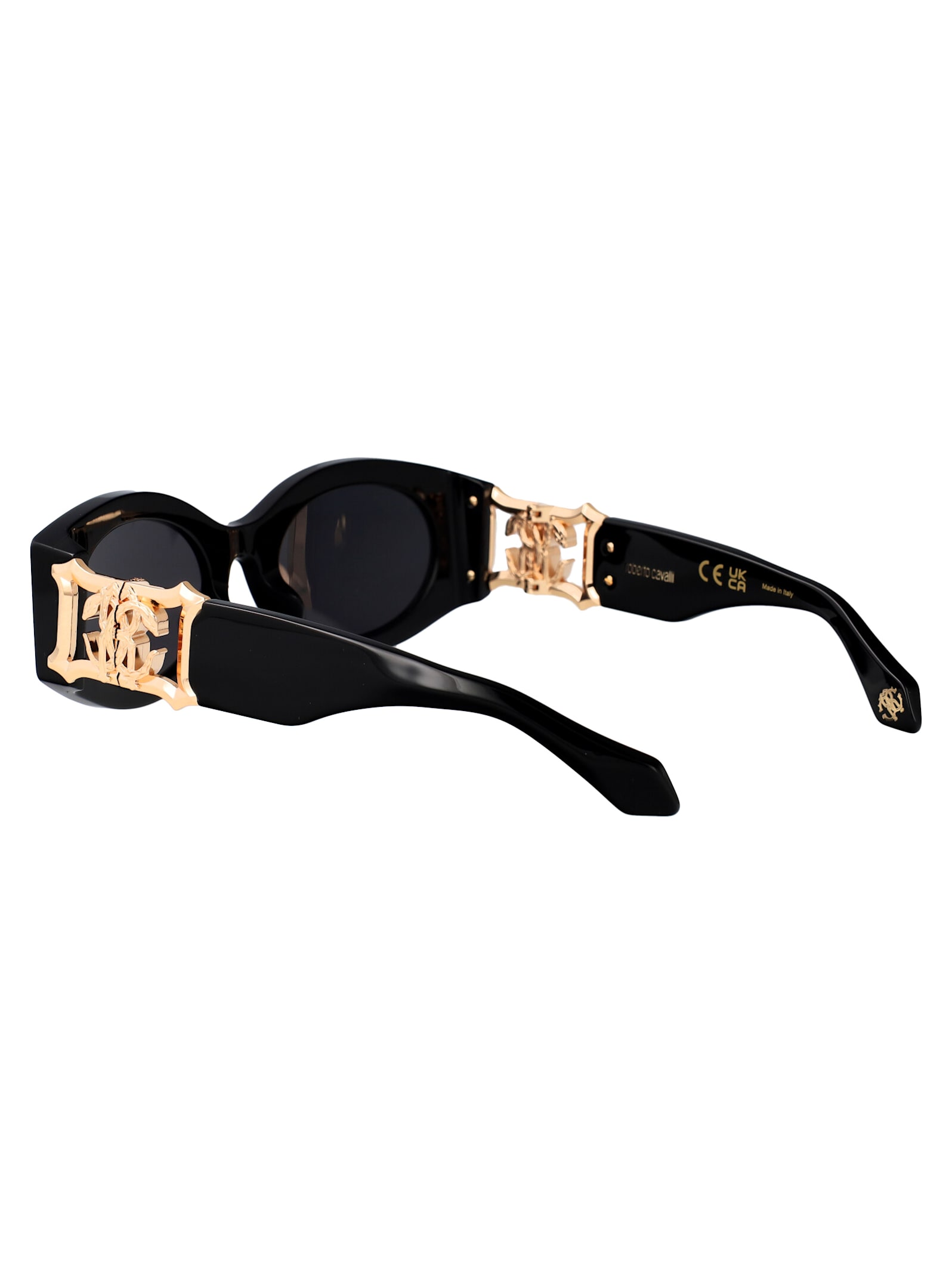 Roberto Cavalli Src064 Sunglasses In Nero Lucido