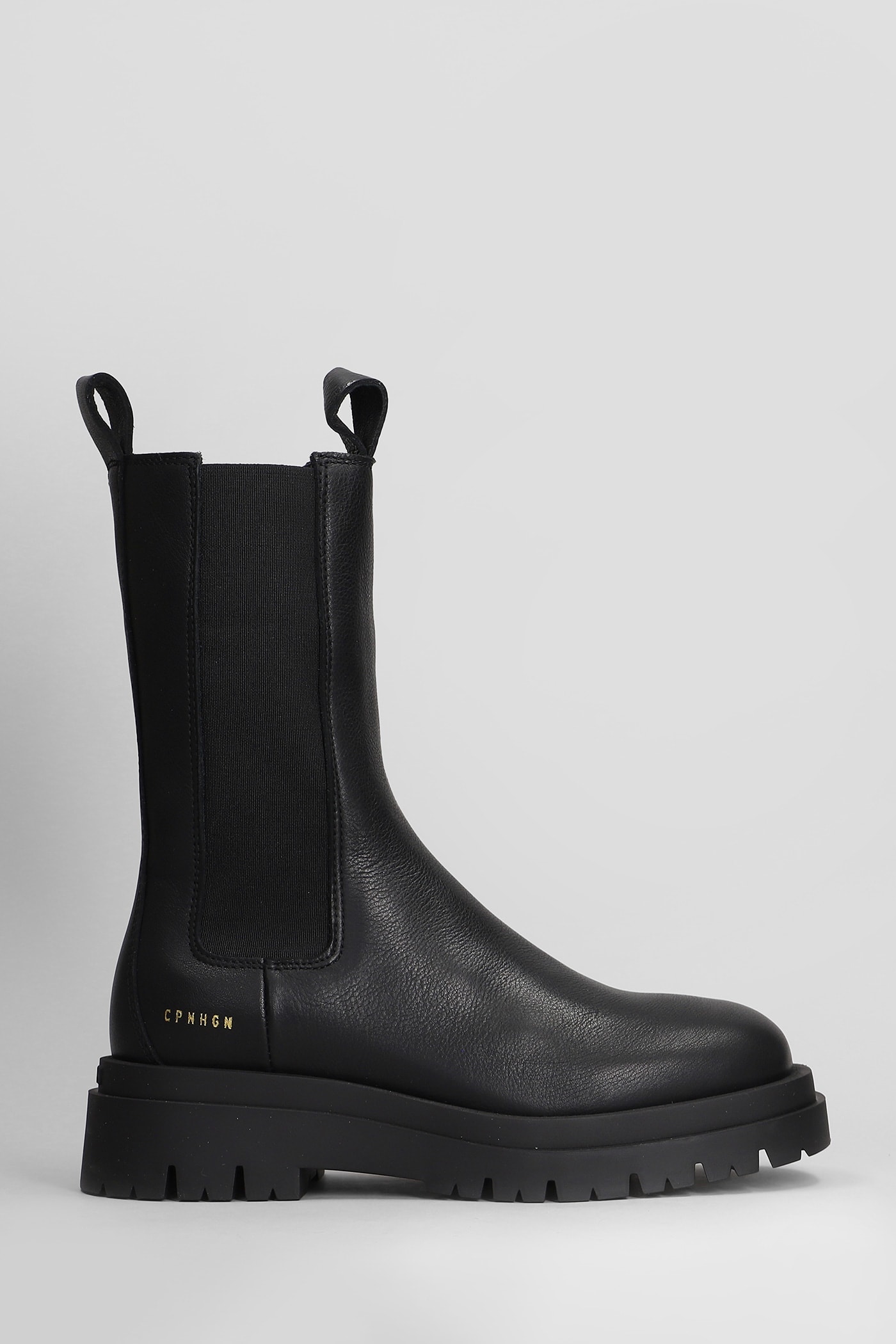 Copenhagen Cph 1000 Combat Boots In Black Leather