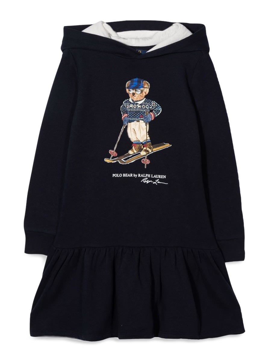 Polo Ralph Lauren Abito In Maglia Polo Bear E Big Pony In Blue