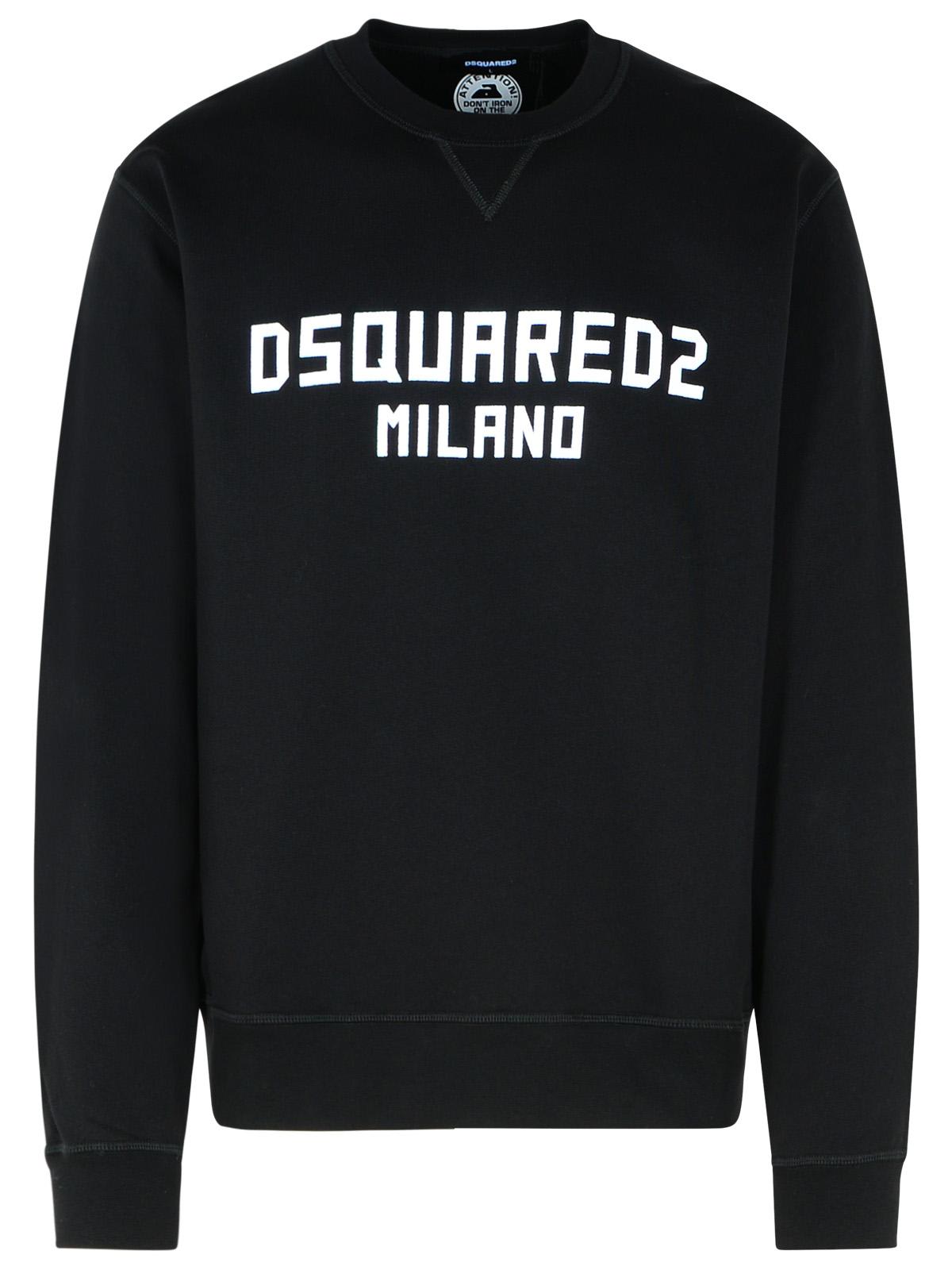 Black Cotton Sweatshirt