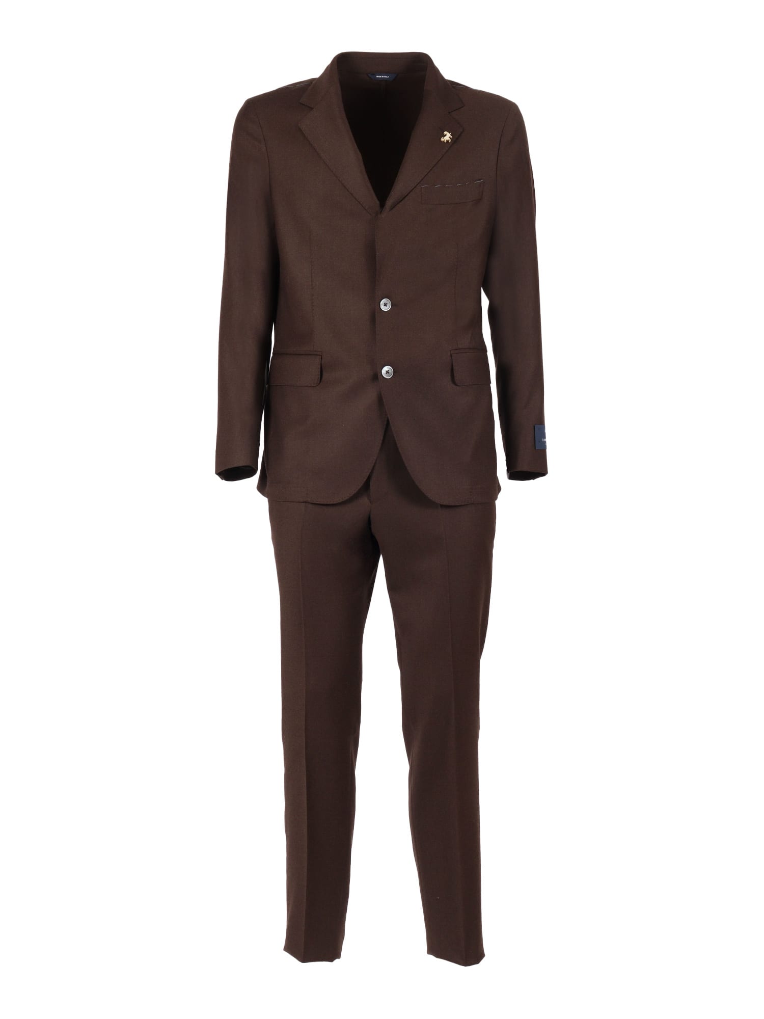 Tombolini Zero Gravity Tailored Blazer In Deep Muted Blue In Brown