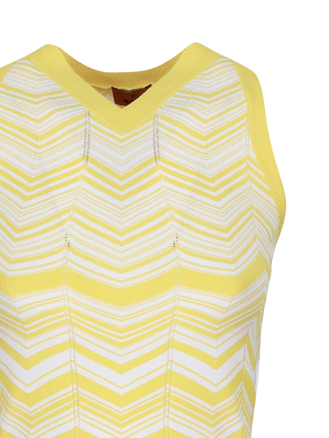 Shop Missoni Lightweight Knit Tops In Yellow