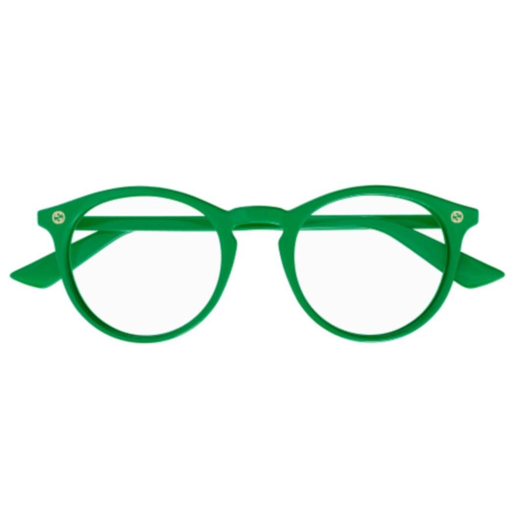 Shop Gucci Round Frame Glasses In 008 Green Green Transpare