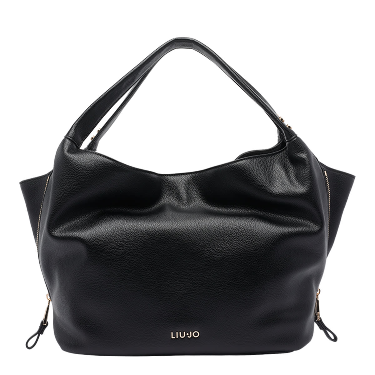 Liu •jo Large Logo-plaque Tote Bag In Black