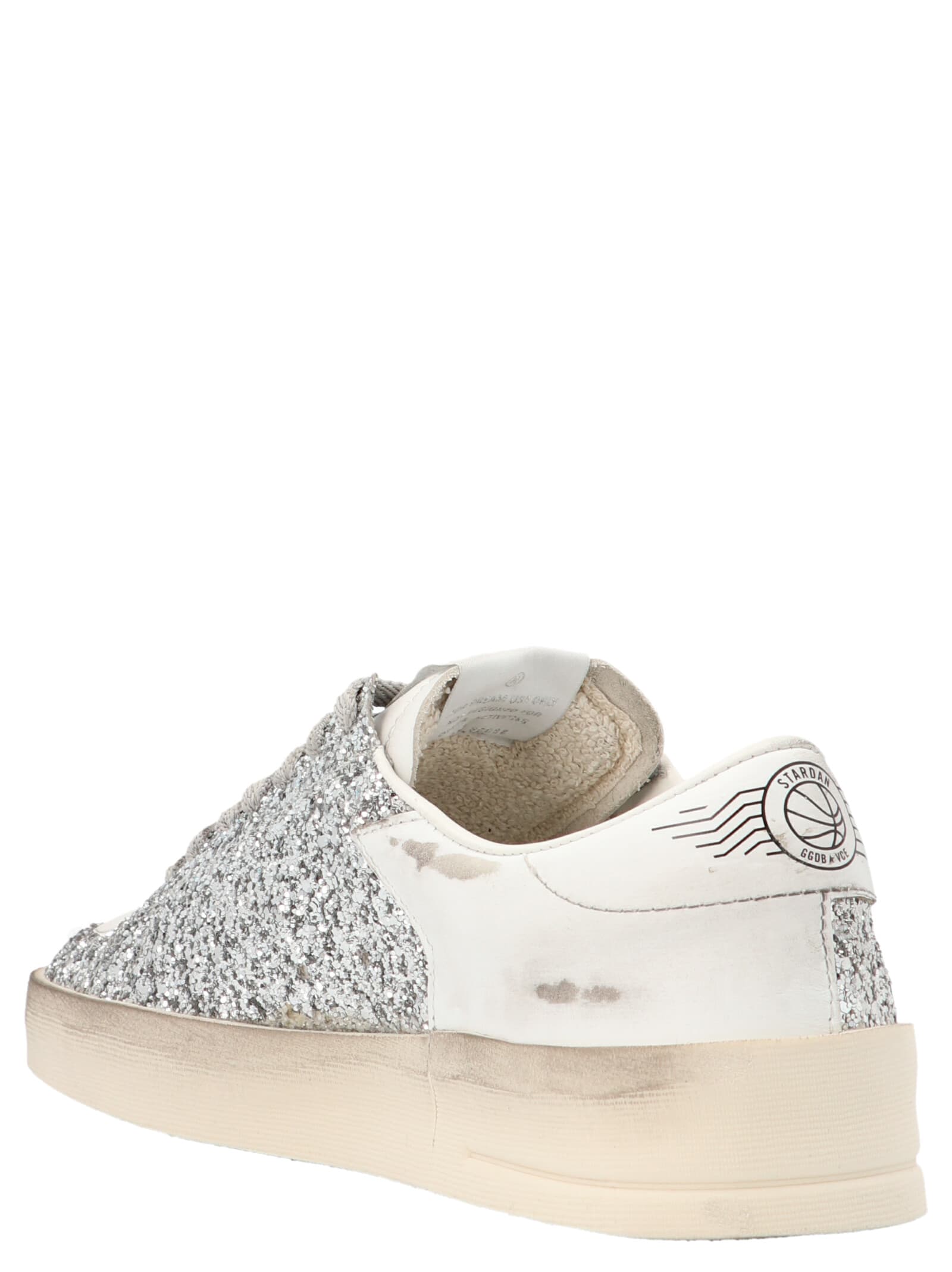 Shop Golden Goose Stardan Sneakers In Silver