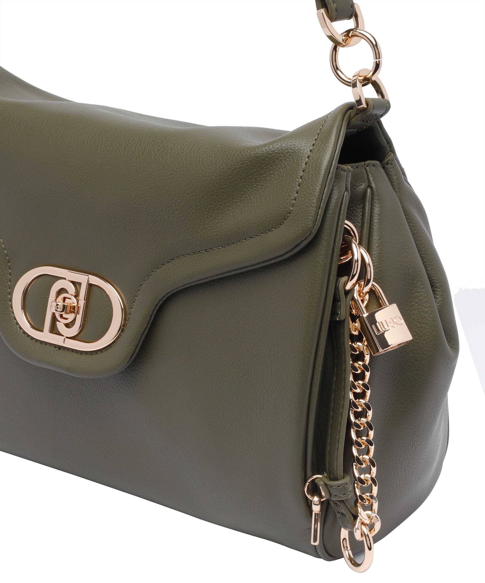 Liu •jo Logo Shoulder Bag In Green