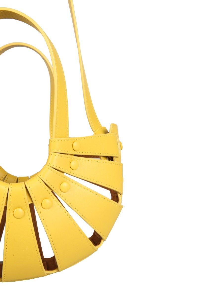 Shop Bottega Veneta The Shell Crossbody Bag In Yellow