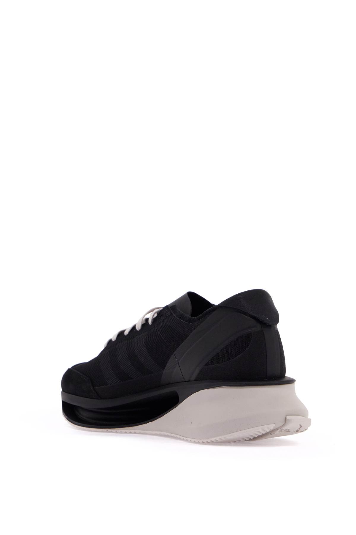 Y-3 S GENDO RUN SNEAKERS IN BLACK SUEDE AND FABRIC