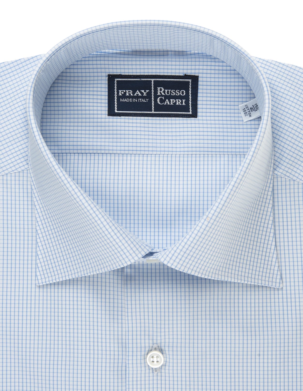 Shop Fray Regular Fit Shirt With Light Blue Micro Checks