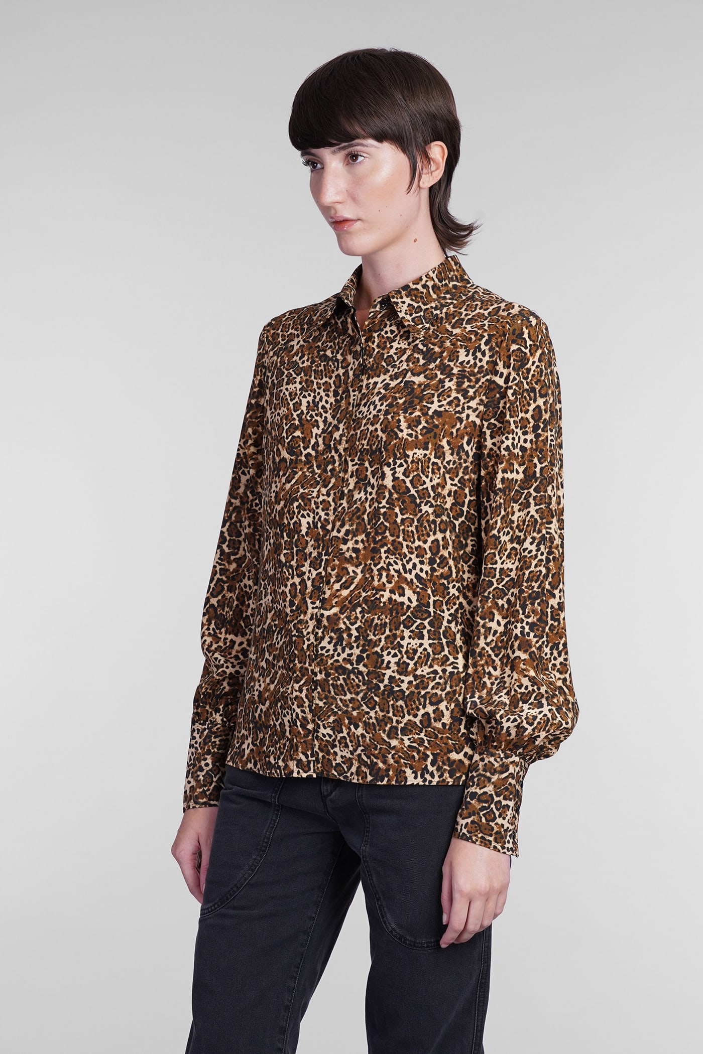 Isabel Marant 'teysa Silk Leopard Print In Animalier