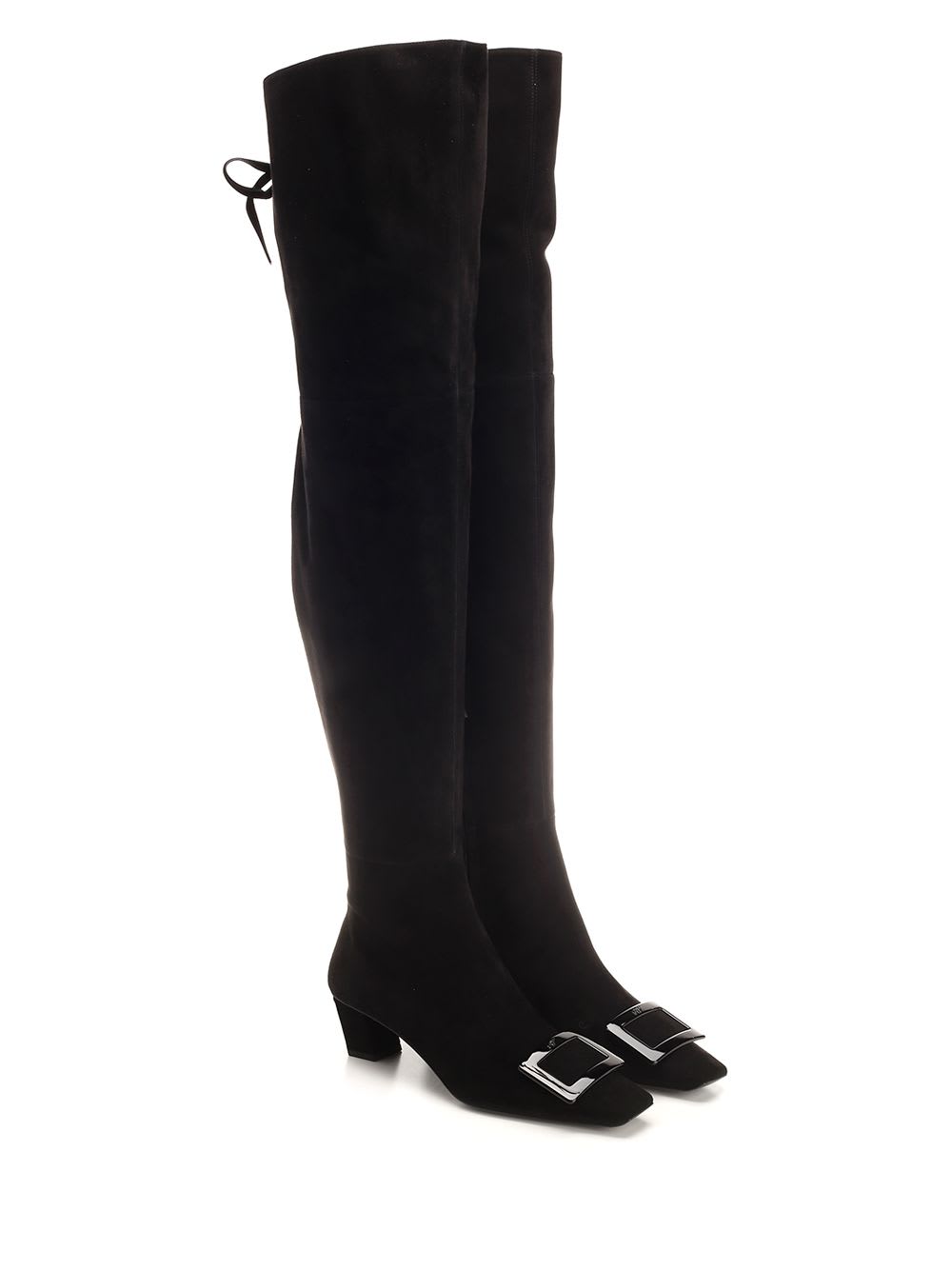 Roger Vivier Belle Vivier Over The Knee Boots In Black
