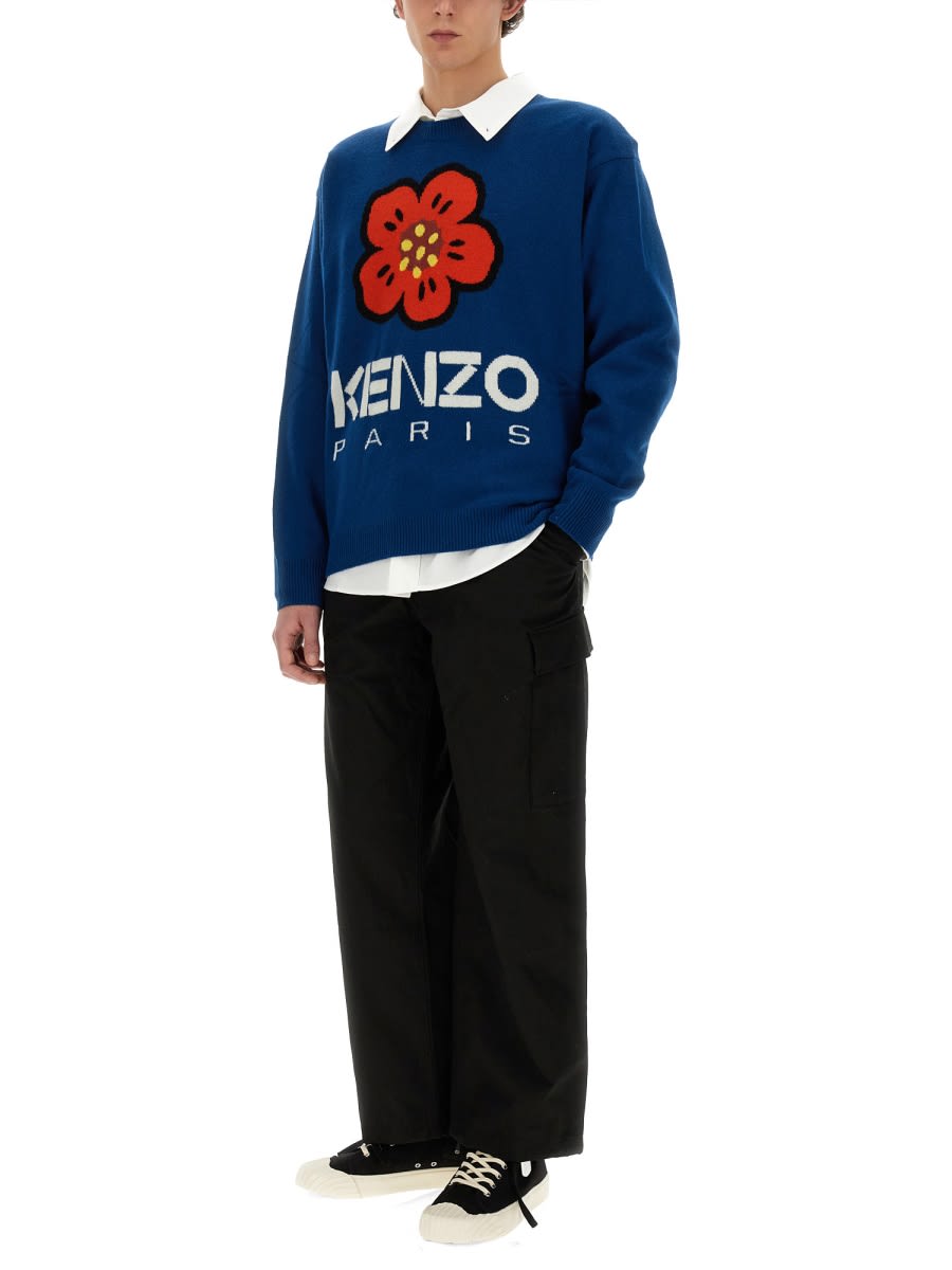 Shop Kenzo Cargo Pants Workear In Black