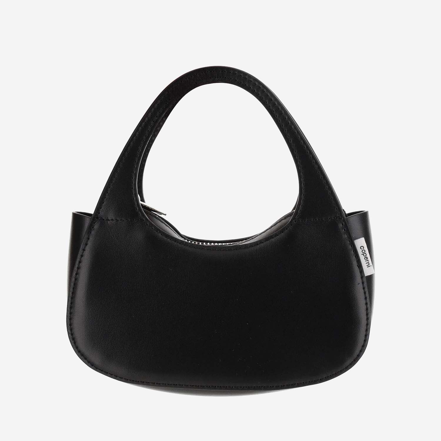 Shop Coperni Micro Baguette Swipe Leather Bag Shoulder Bag In Black