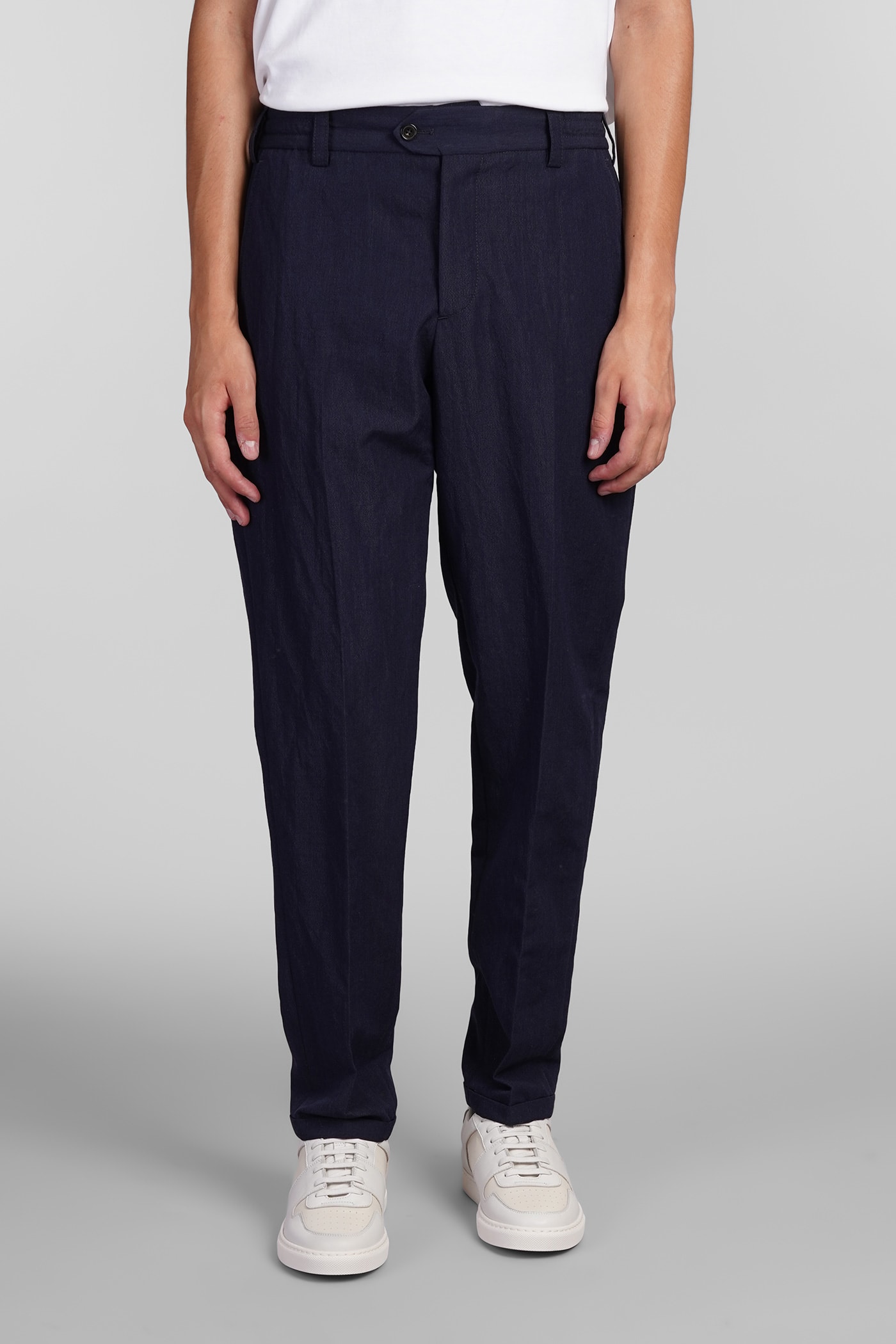 PT TORINO PANTS IN BLUE WOOL 