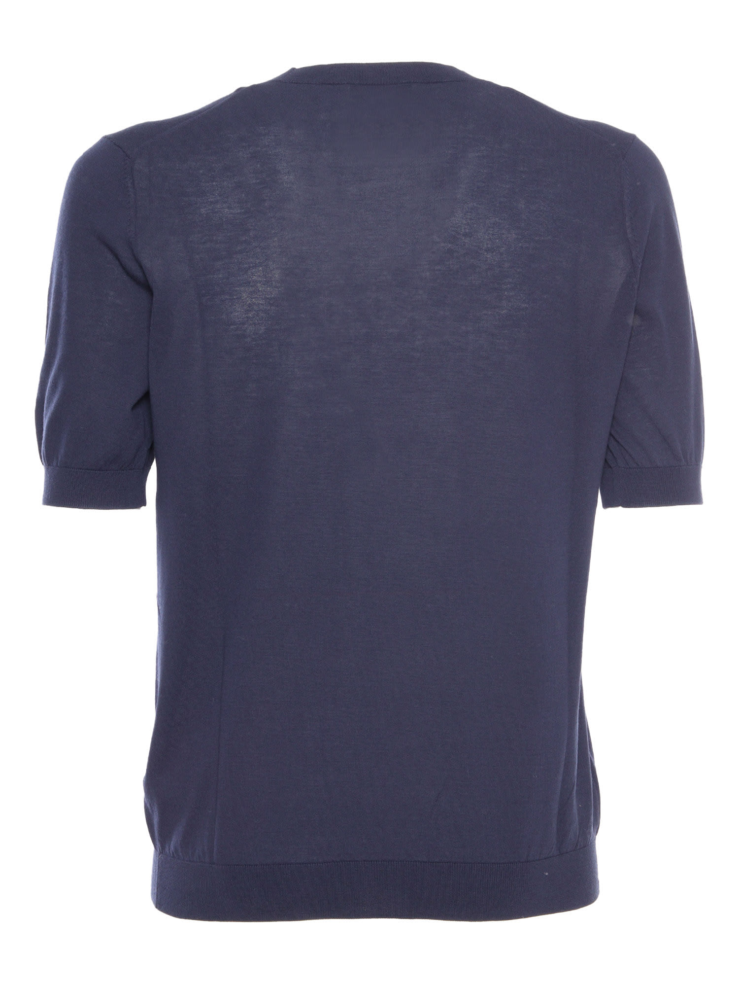 Shop Ballantyne Blue Knit T-shirt