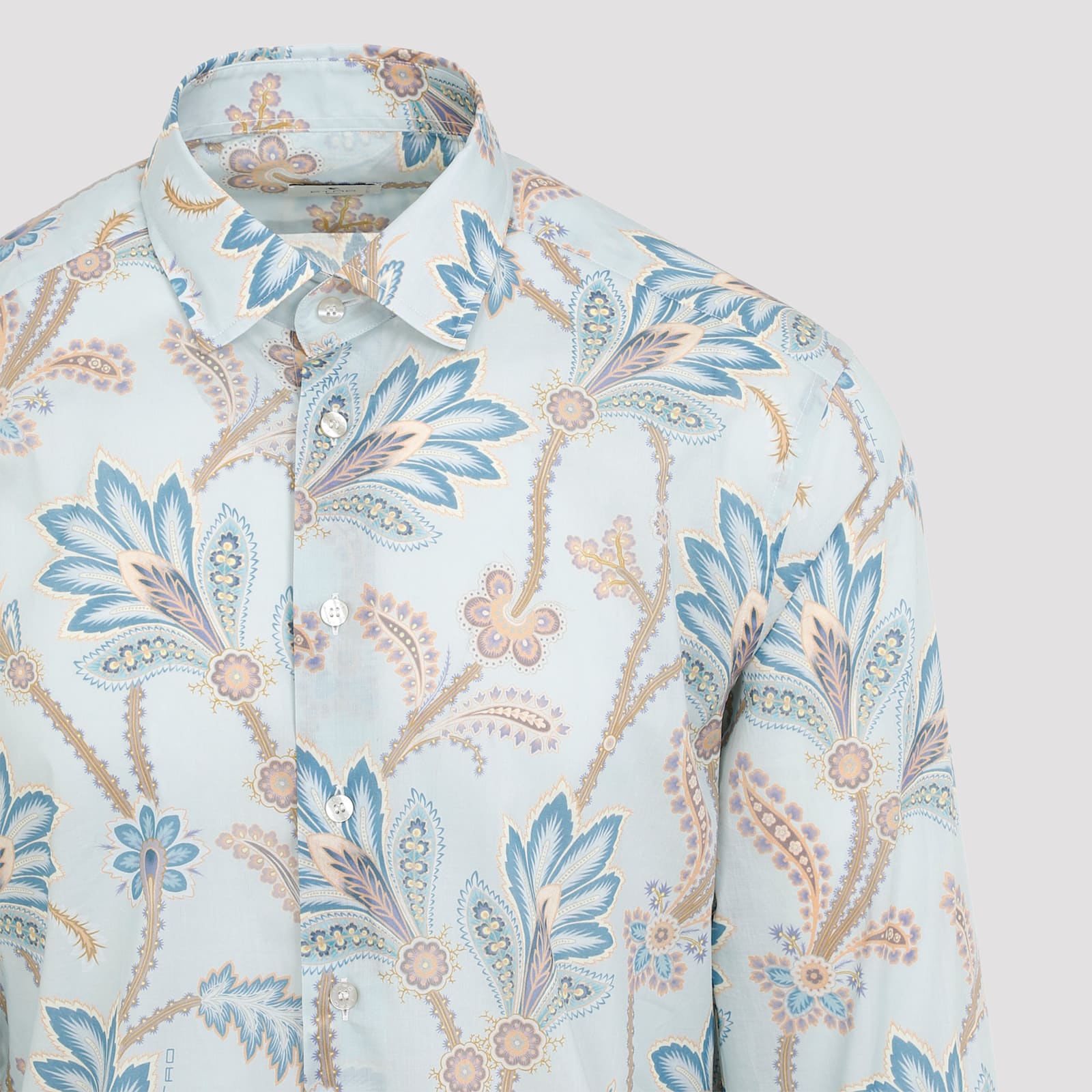 Shop Etro Roma Shirt In F.do Azzurro