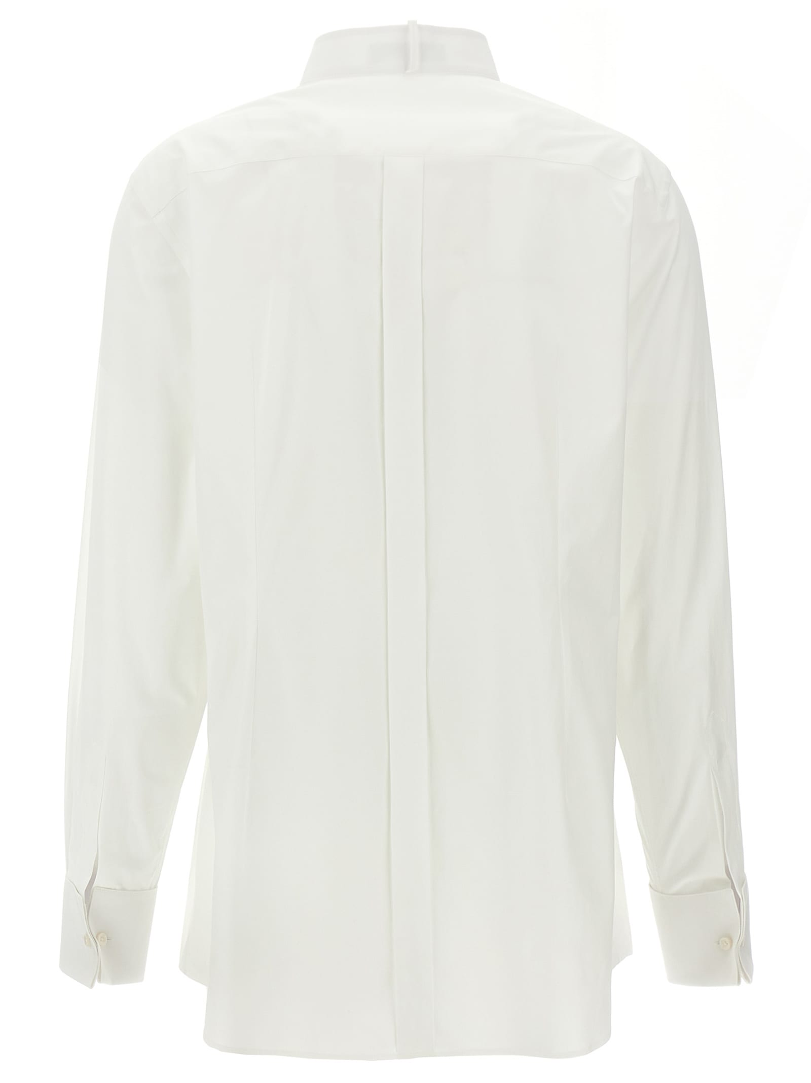 Shop Dolce & Gabbana Piquet Plastron Shirt In White