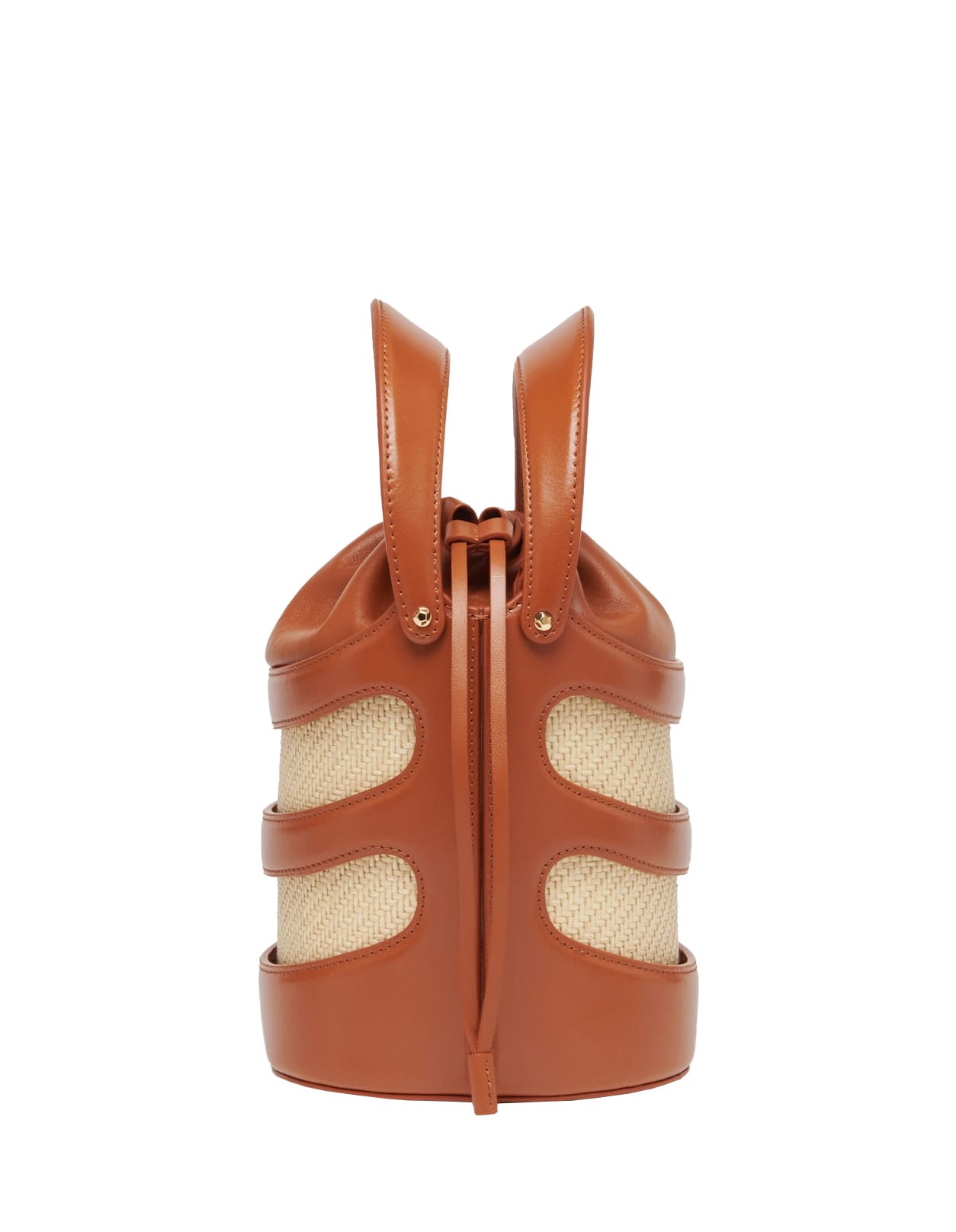 Shop Alexander Mcqueen The Rise Bucket Bag In Tan/natural In Brown