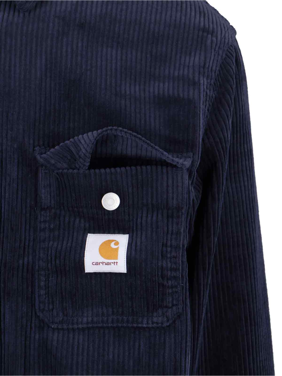Carhartt Casual Corduroy Jacket Button Cuffs In Blue