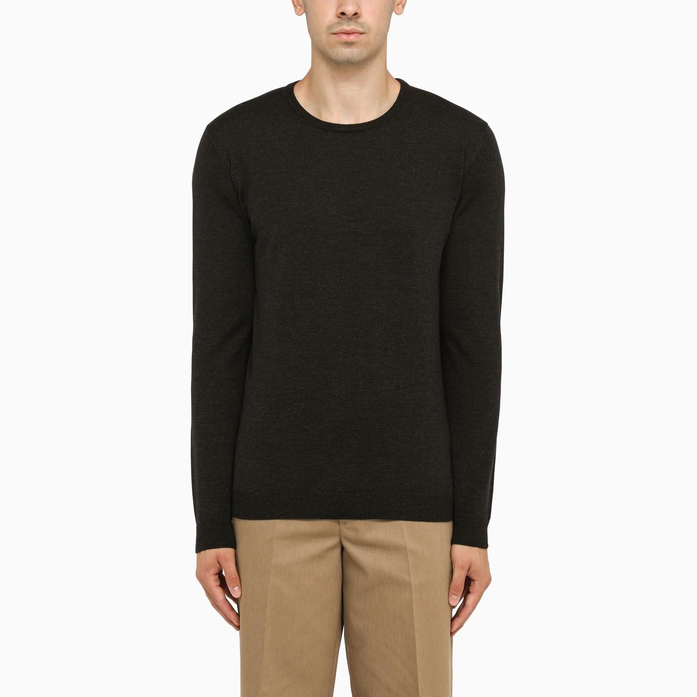 ROBERTO COLLINA BLACKBOARD MERINO WOOL CREW-NECK SWEATER