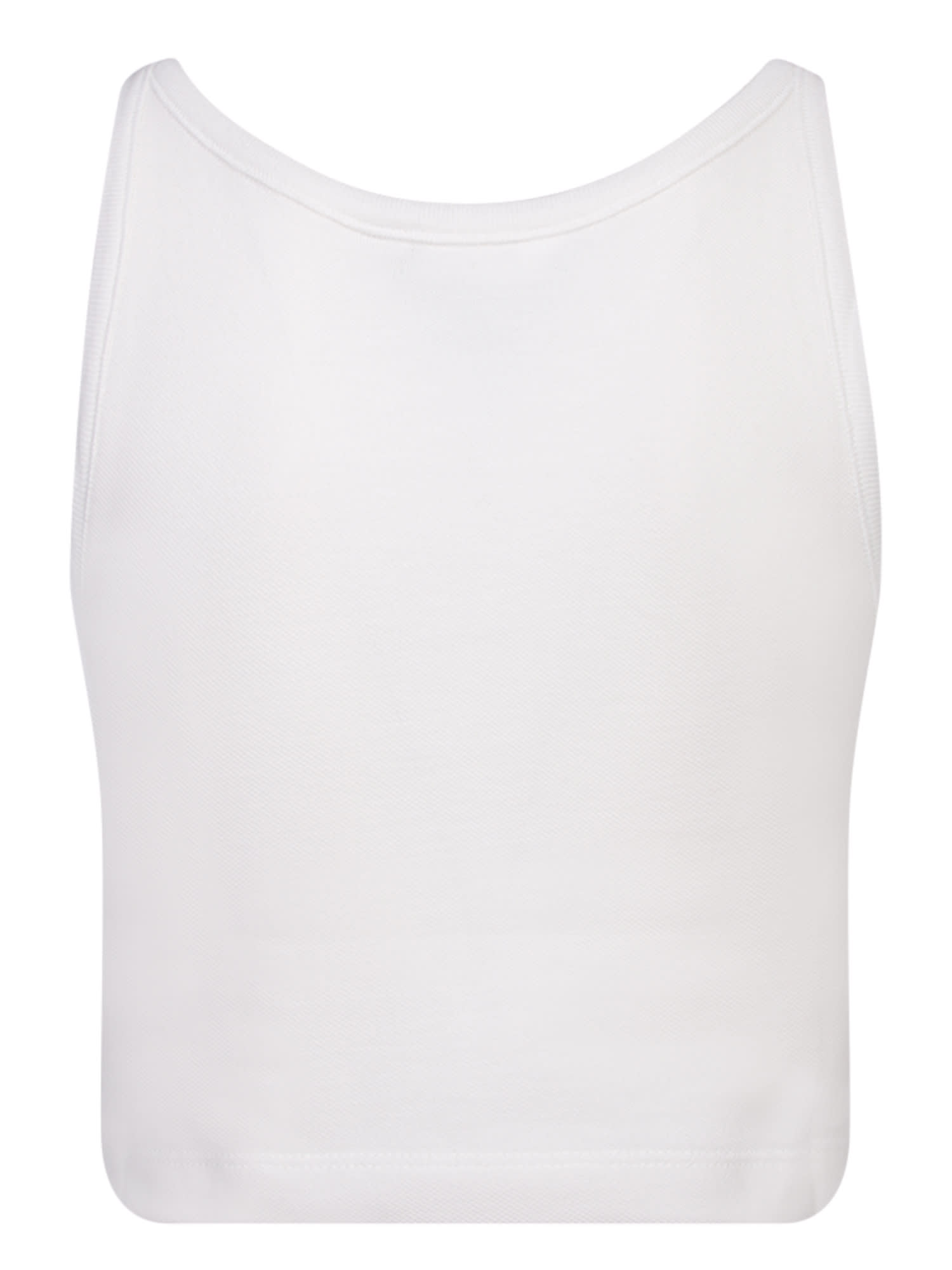 Shop Palm Angels Logo White Top