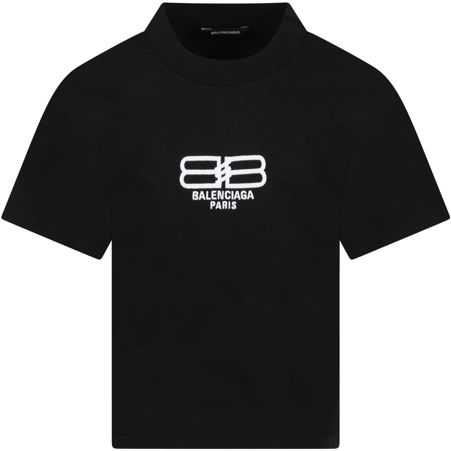 Balenciaga Black T-shirt For Boy With Logo