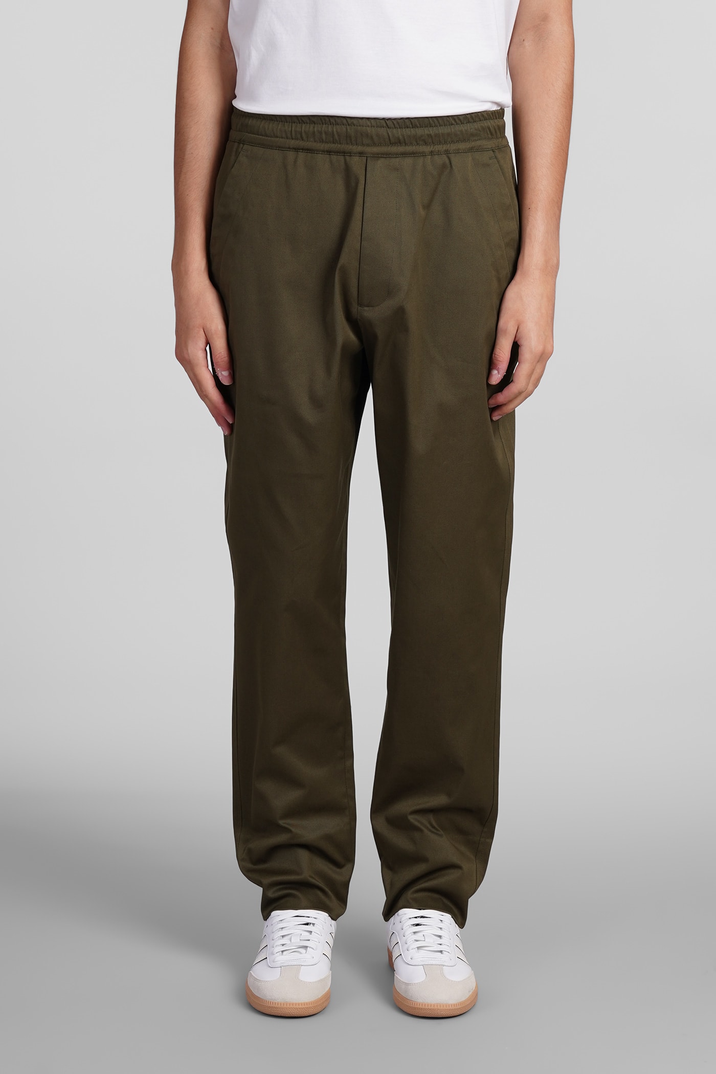 Shop Low Brand George Pants In Green Cotton