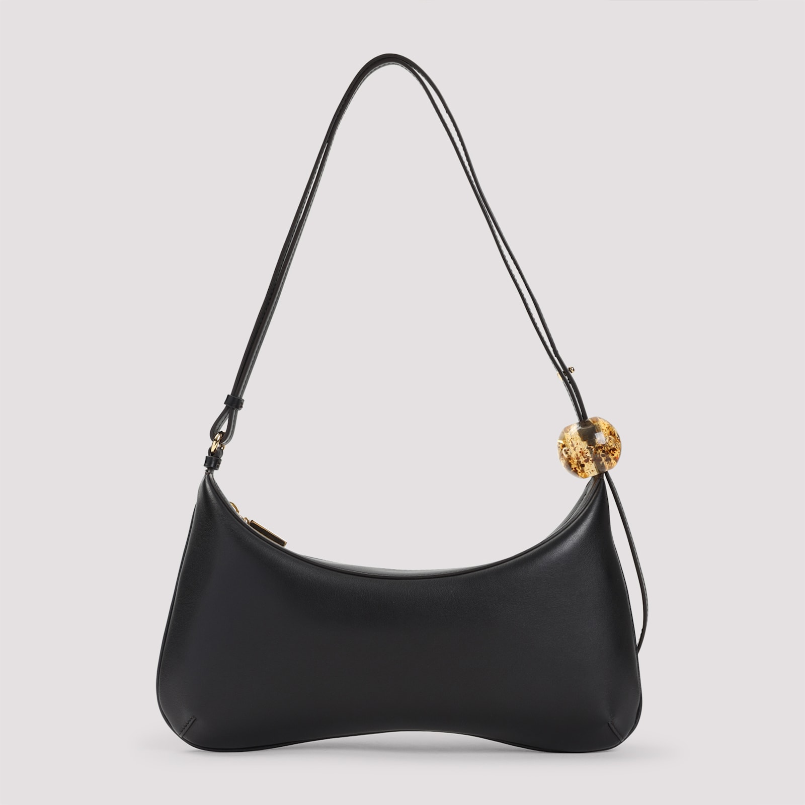 Jacquemus Women Black Top Zip Fastening Adjustable Shoulder Strap Internal Patch Pocket Contrast In Black